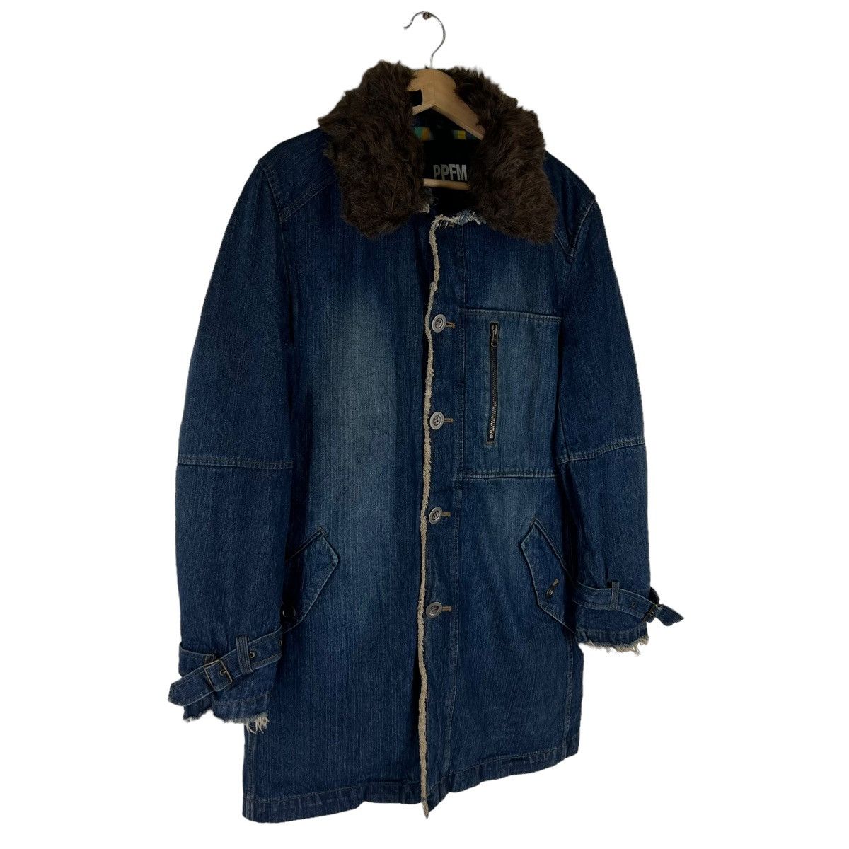PPFM VINTAGE WORK DENIM JACKET PPFM JAPAN MINK FUR COLLAR Size US M / EU 48-50 / 2 - 4 Thumbnail