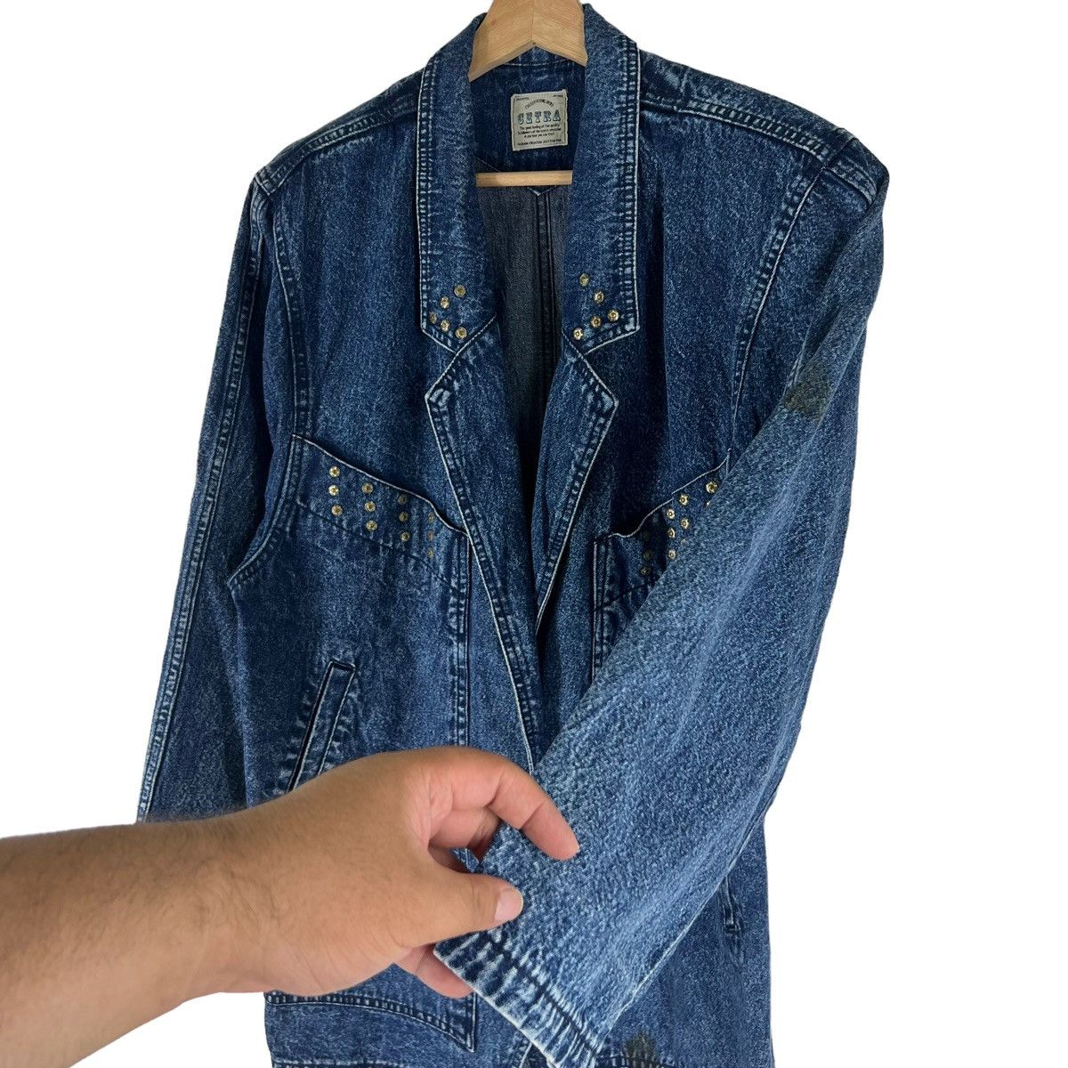 Japanese Brand VINTAGE CHORE WORK DENIM JACKET CETRA INSPIRED ISSEY MIYAKE Size US M / EU 48-50 / 2 - 2 Thumbnail