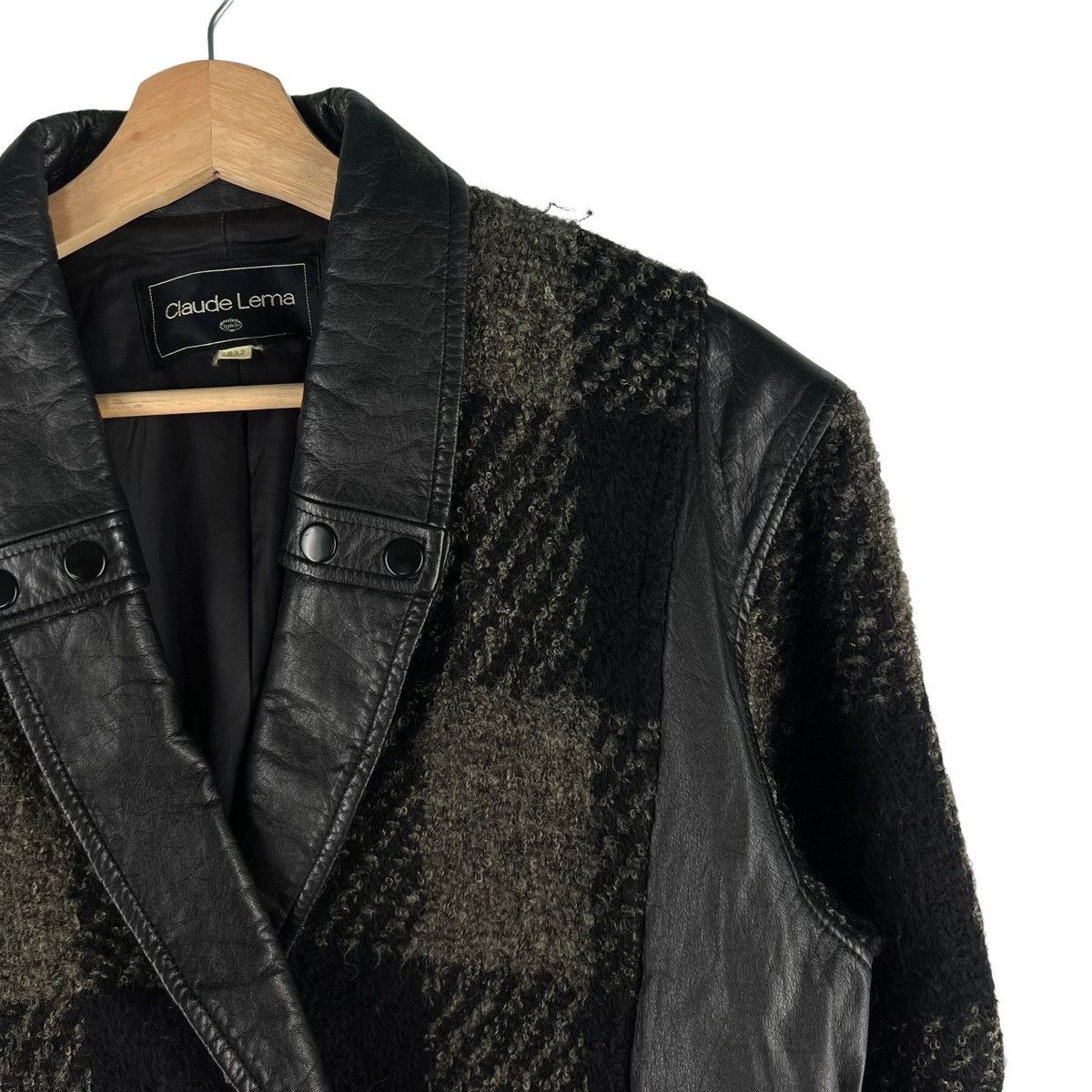 Japanese Brand VINTAGE DOUBLE BREAST WOOL BOMBER JACKET CLAUDE LEMA JAPAN Size US M / EU 48-50 / 2 - 4 Thumbnail