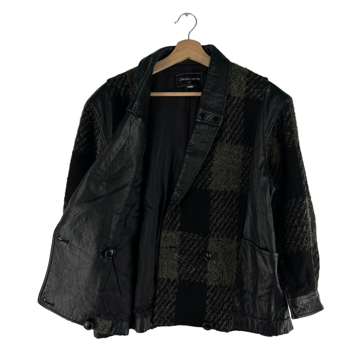 Japanese Brand VINTAGE DOUBLE BREAST WOOL BOMBER JACKET CLAUDE LEMA JAPAN Size US M / EU 48-50 / 2 - 11 Thumbnail