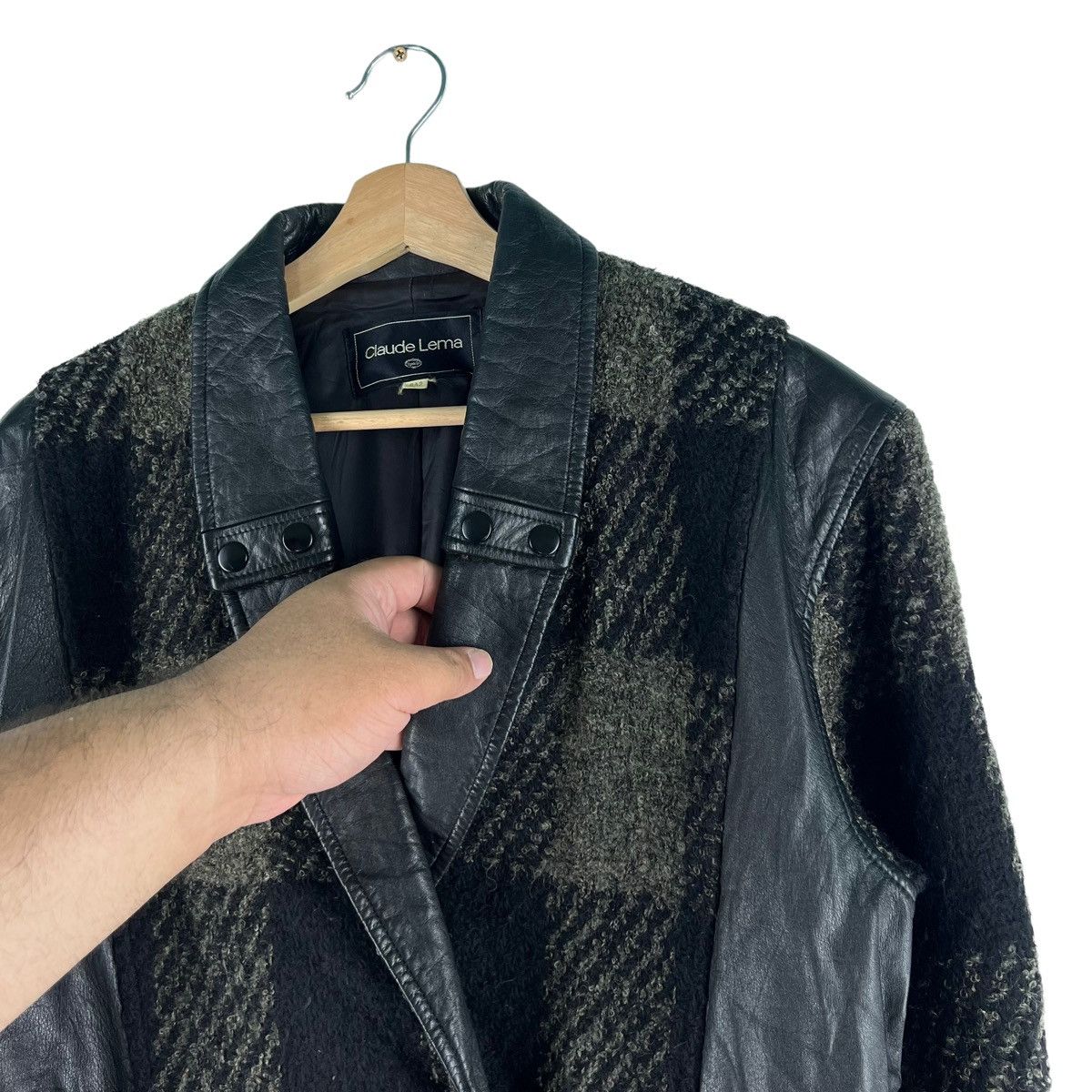 Japanese Brand VINTAGE DOUBLE BREAST WOOL BOMBER JACKET CLAUDE LEMA JAPAN Size US M / EU 48-50 / 2 - 7 Thumbnail