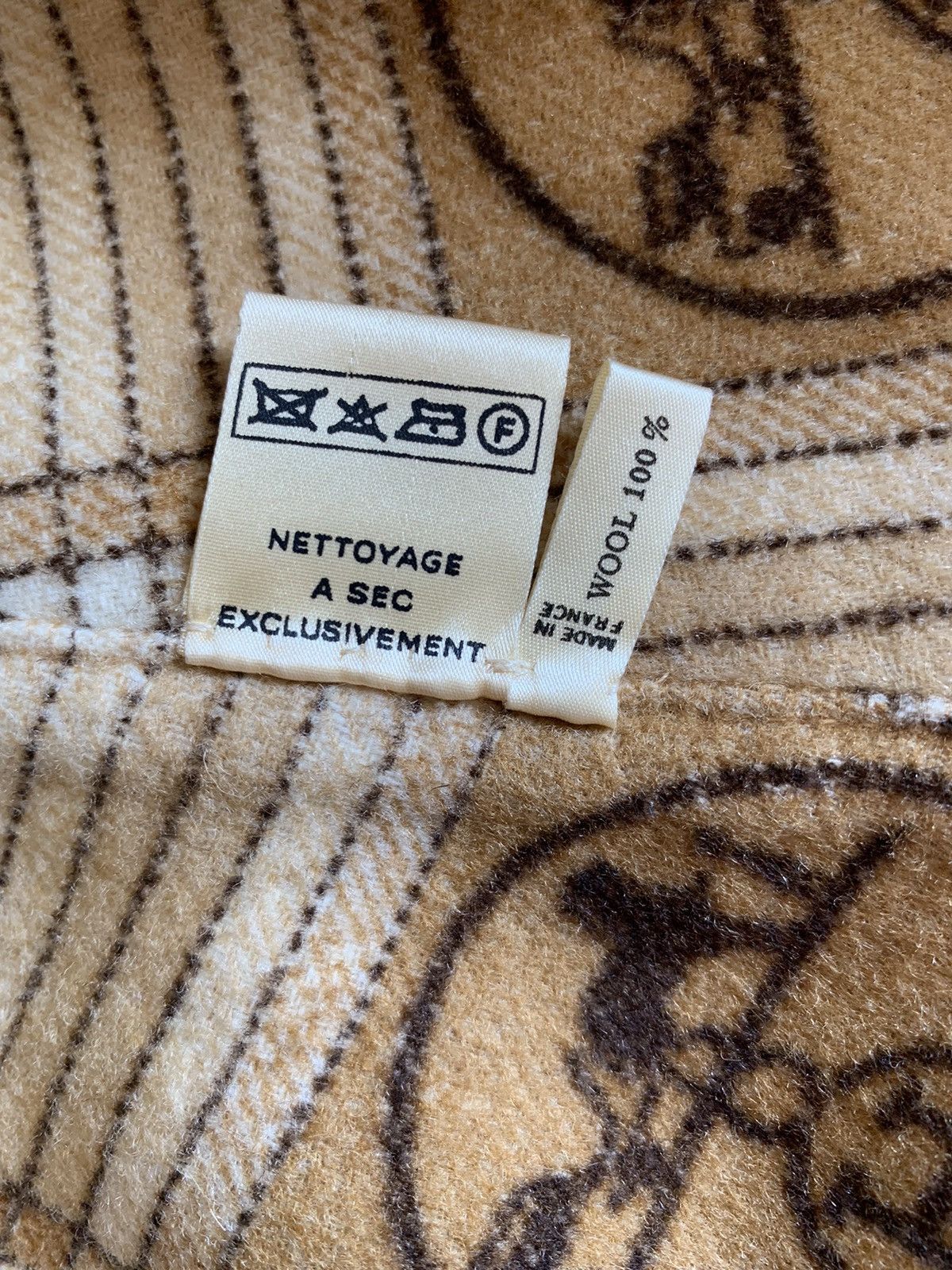 Hermes Sport vintage Cloak/Cape Wool Monogram RARE