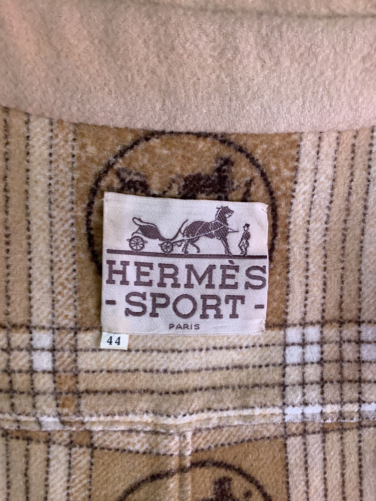 Hermes Sport vintage Cloak/Cape Wool Monogram RARE