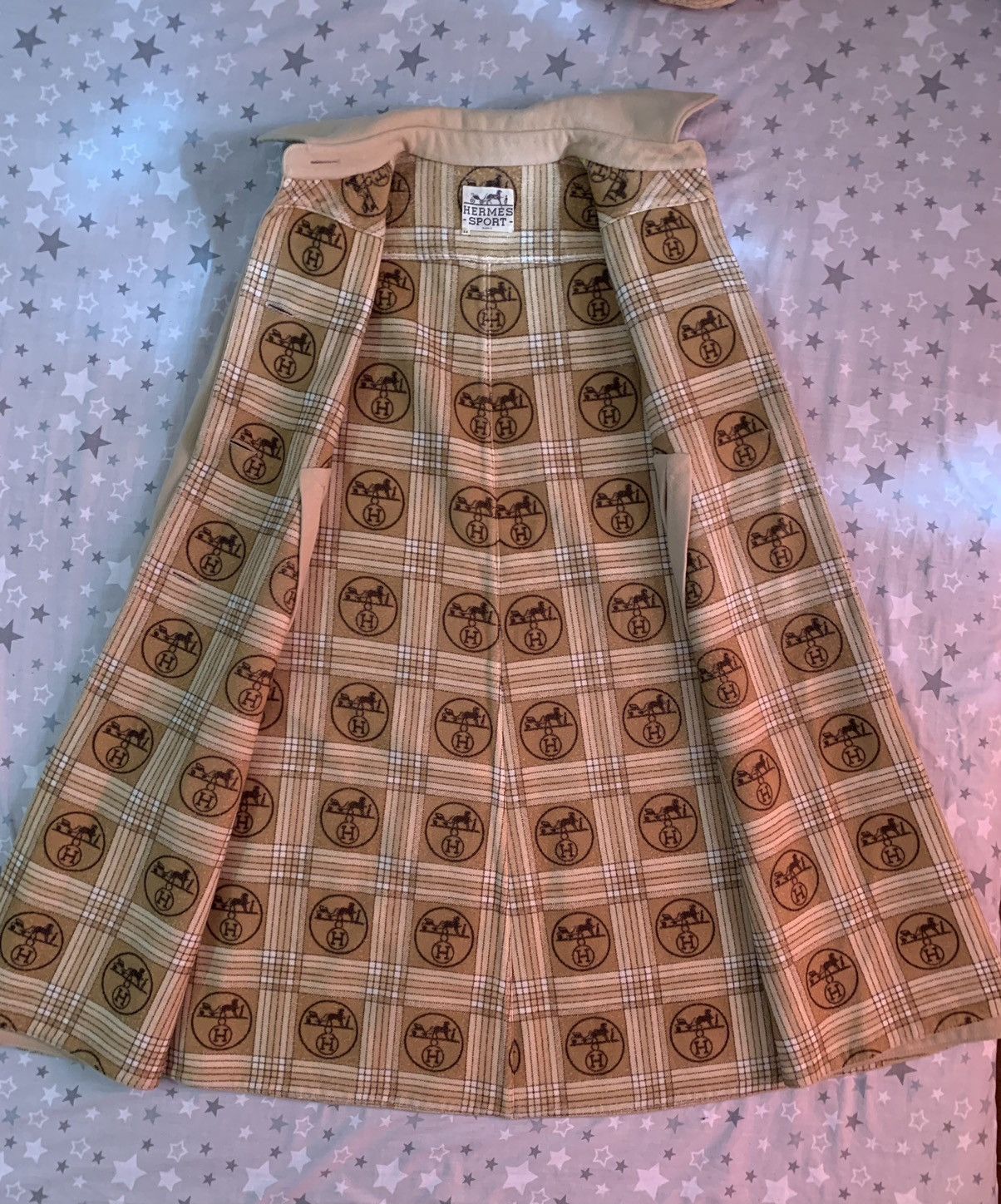 Hermes Sport vintage Cloak/Cape Wool Monogram RARE