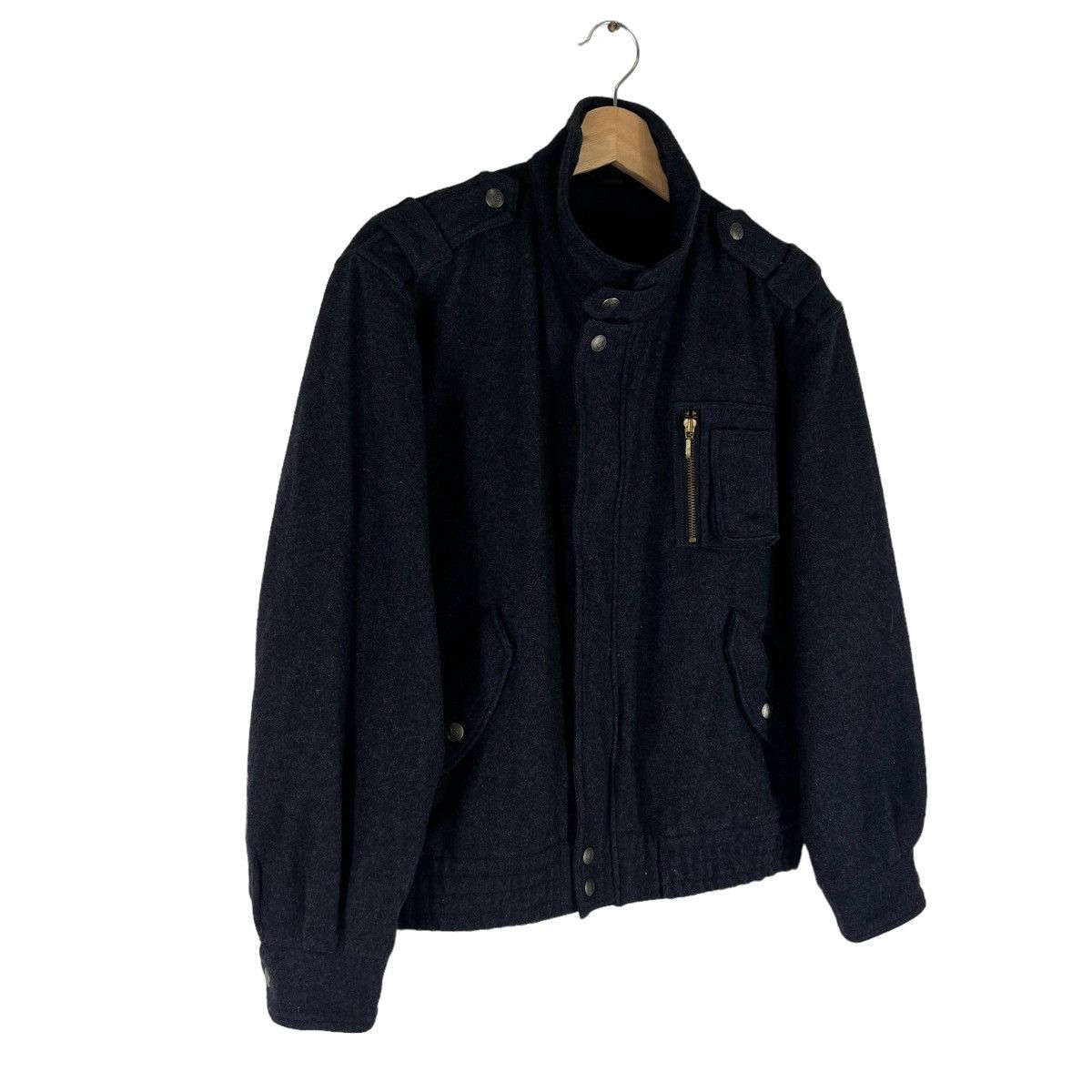 Japanese Brand VINTAGE WOOL JACKET JC WORLD RIOT RIOT DESIGN Size US M / EU 48-50 / 2 - 3 Thumbnail