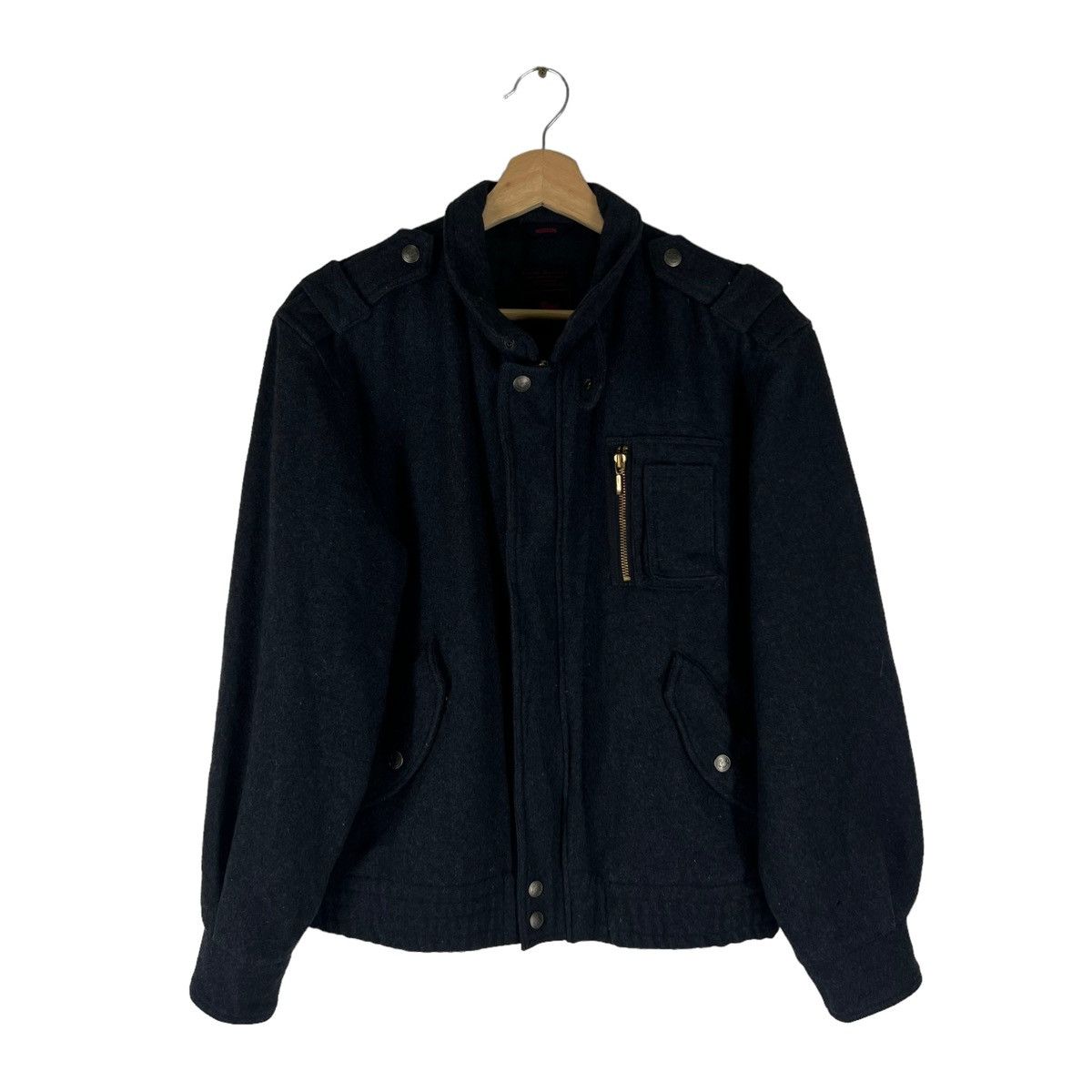 Japanese Brand VINTAGE WOOL JACKET JC WORLD RIOT RIOT DESIGN Size US M / EU 48-50 / 2 - 8 Thumbnail