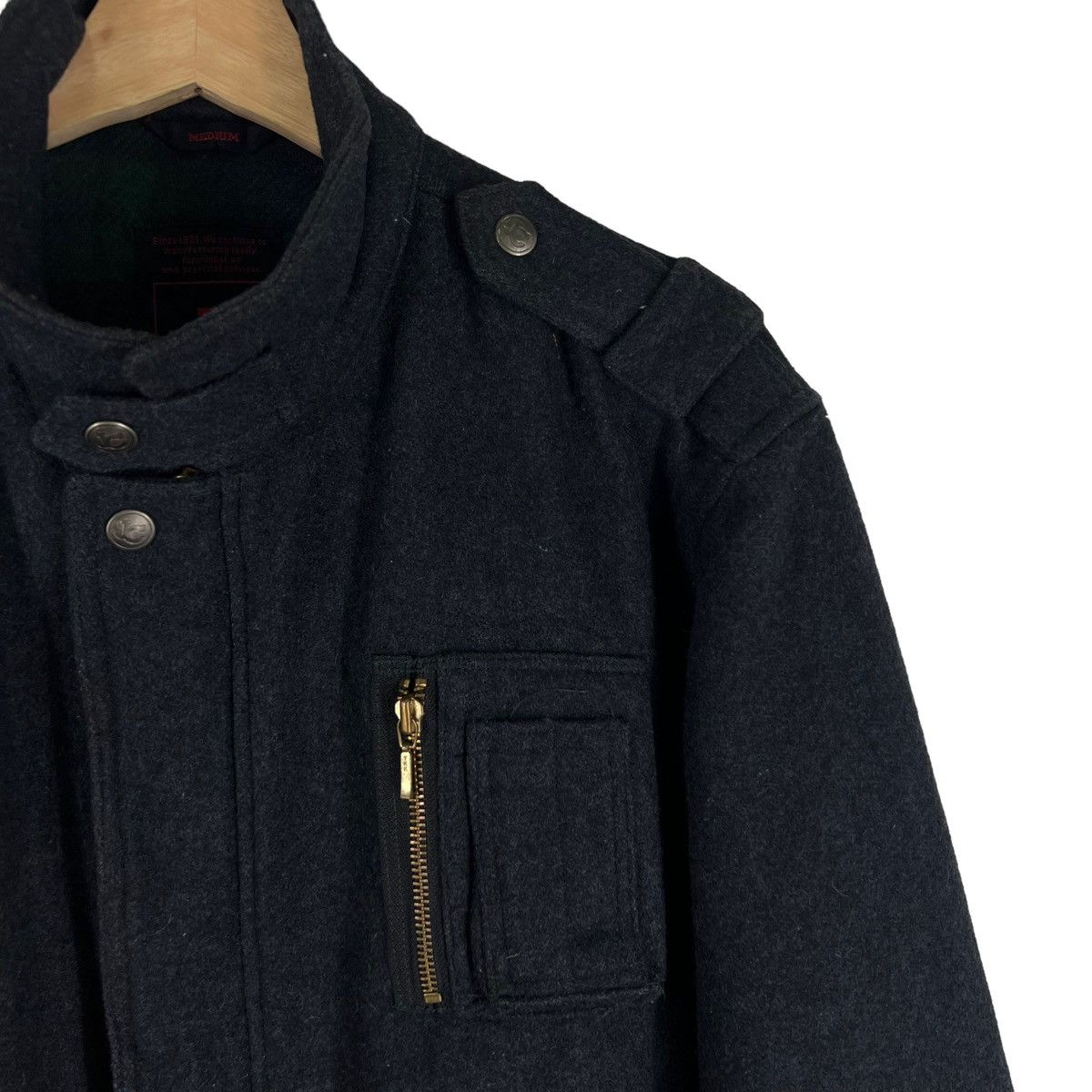Japanese Brand VINTAGE WOOL JACKET JC WORLD RIOT RIOT DESIGN Size US M / EU 48-50 / 2 - 7 Thumbnail