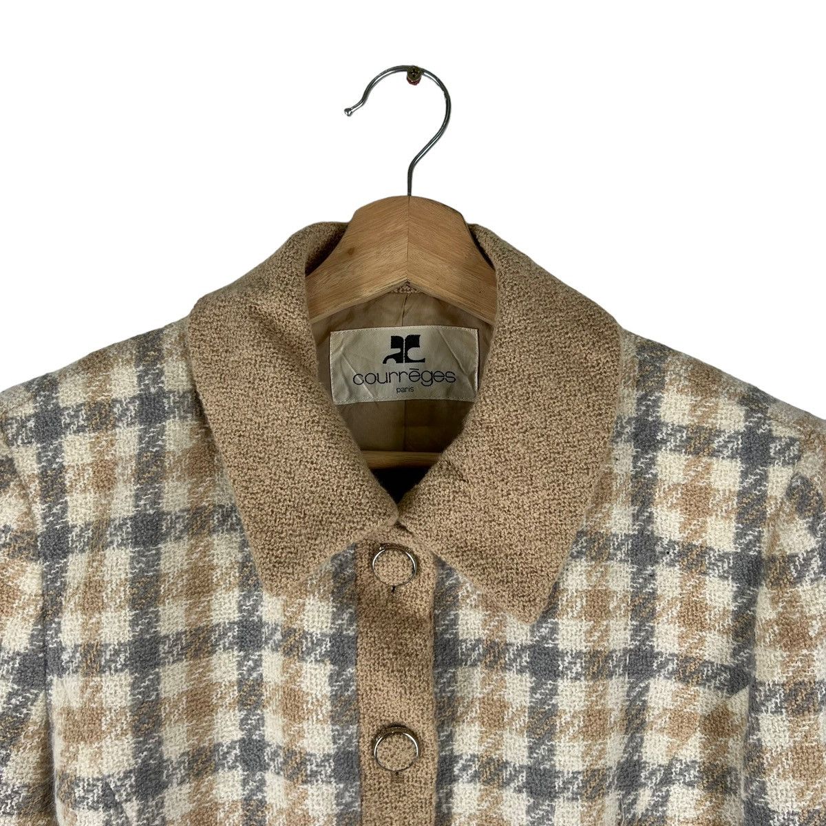 Japanese Brand VINTAGE TWEED JACKET COURREGES PARIS ISSEY MIYAKE DESIGN Size M / US 6-8 / IT 42-44 - 2 Thumbnail
