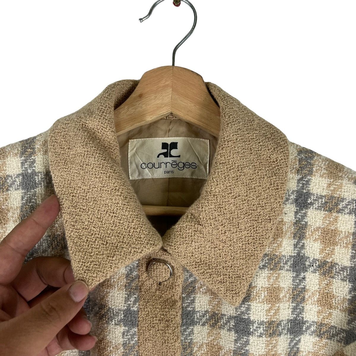 Japanese Brand VINTAGE TWEED JACKET COURREGES PARIS ISSEY MIYAKE DESIGN Size M / US 6-8 / IT 42-44 - 7 Thumbnail