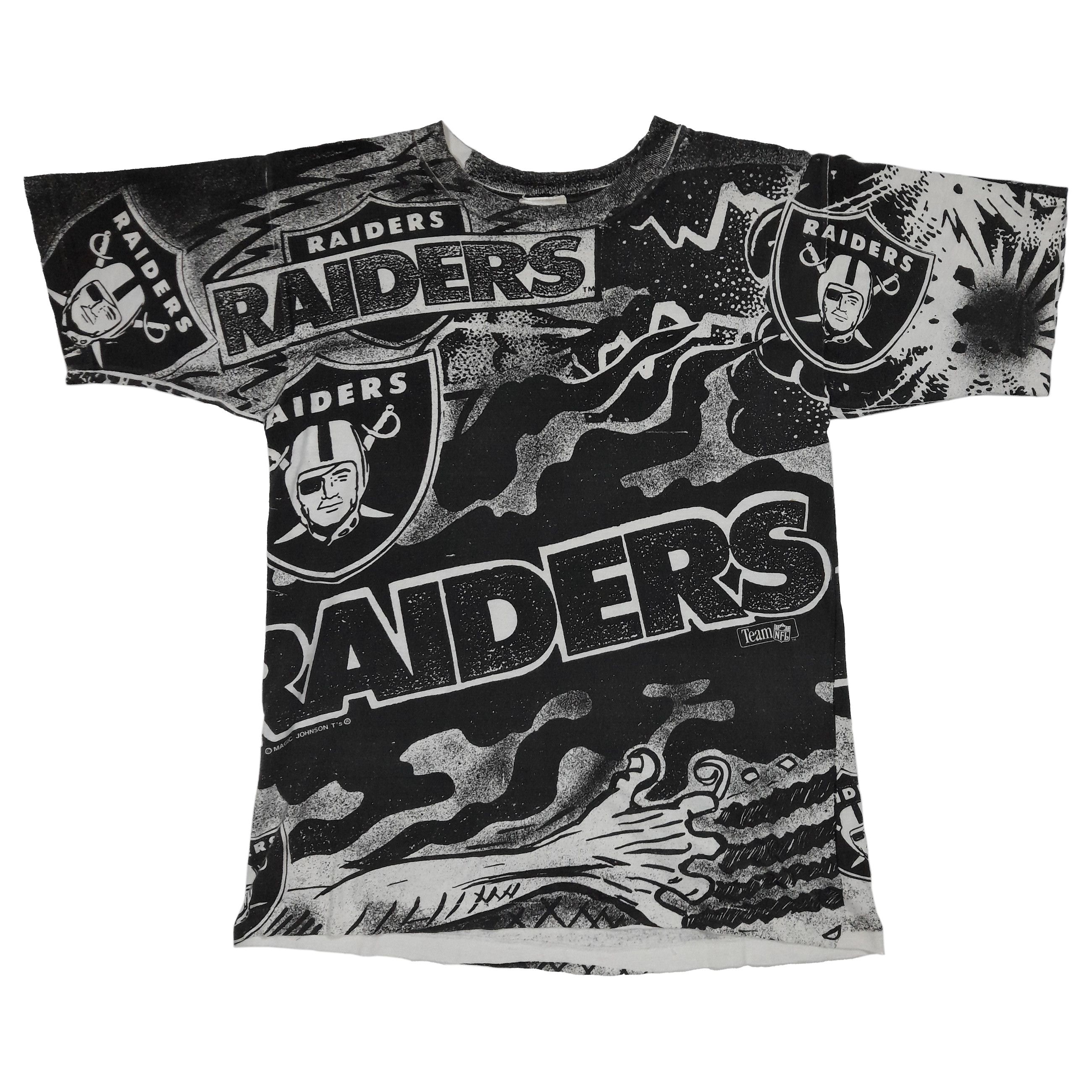 ULTRA RARE VINTAGE MAGIC JOHNSON TS LOS ANGELES RAIDERS