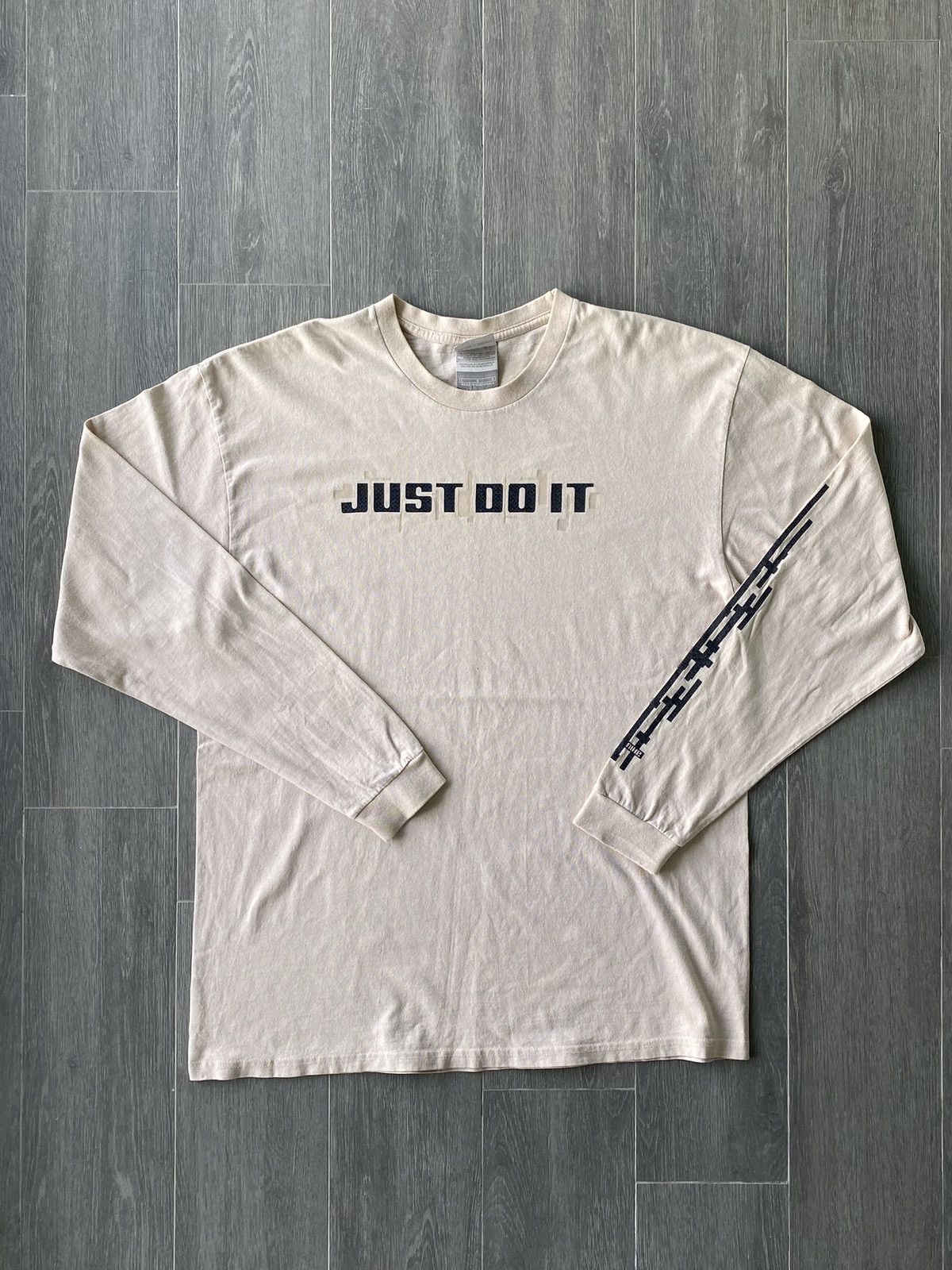Vintage Y2K Beige/Cream Nike JDI Long Sleeve Tee