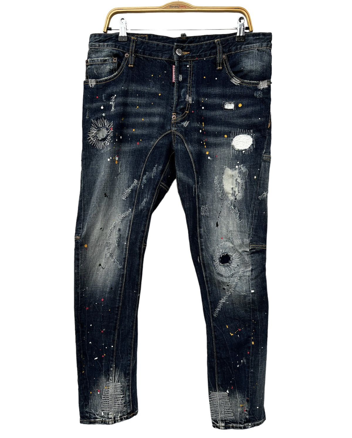 Dsquared2 Distressed Paint Splatter Jeans