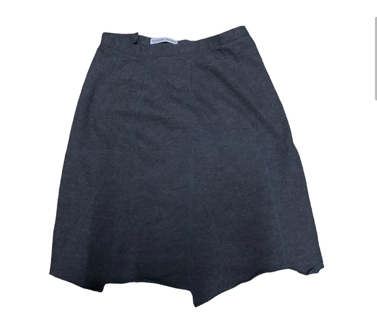 image of Cashmere Wool x Issey Miyake Vintage Tsumori Chisato Cashmere Mini Skirt in Grey, Women's (Size 24)