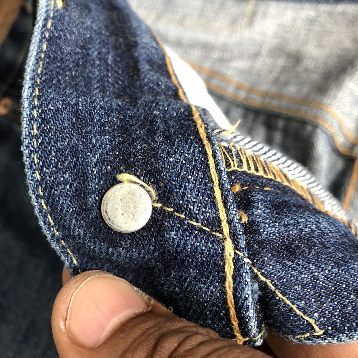 Levi's Vintage Clothing Vintage Levis 502 Big E Selvedge Distressed Denim Jeans Size US 32 / EU 48 - 6 Thumbnail