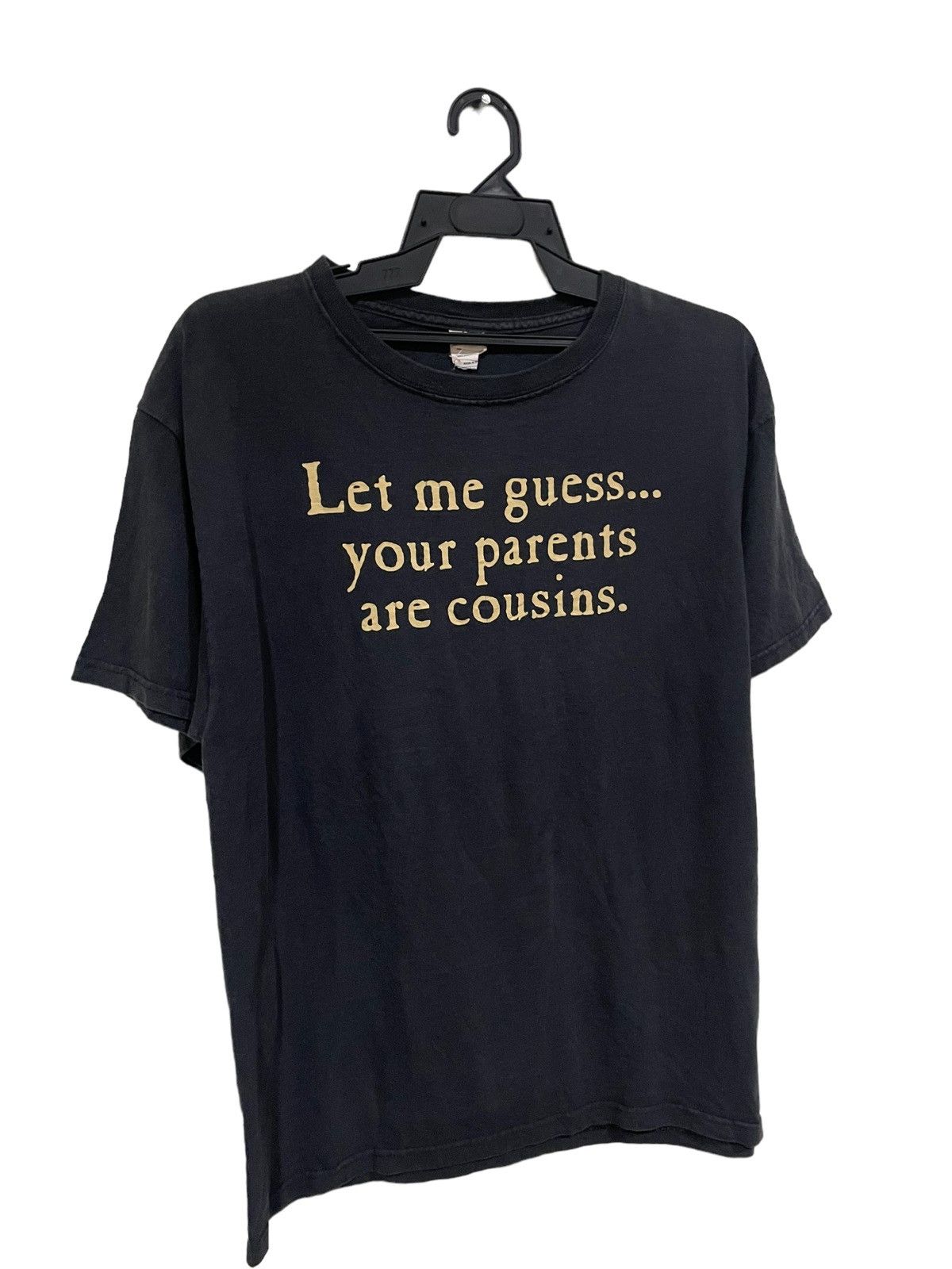 Vintage Rare🔥VTG Statement Let Me Guess Your Parents Are Cousin Tee Size US L / EU 52-54 / 3 - 2 Thumbnail