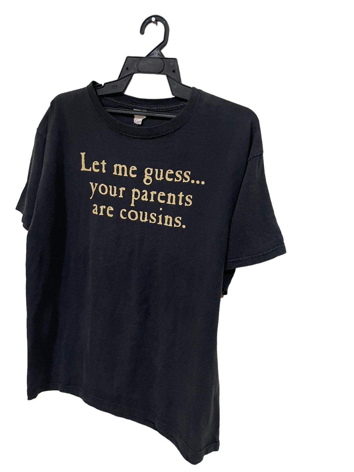Vintage Rare🔥VTG Statement Let Me Guess Your Parents Are Cousin Tee Size US L / EU 52-54 / 3 - 3 Thumbnail