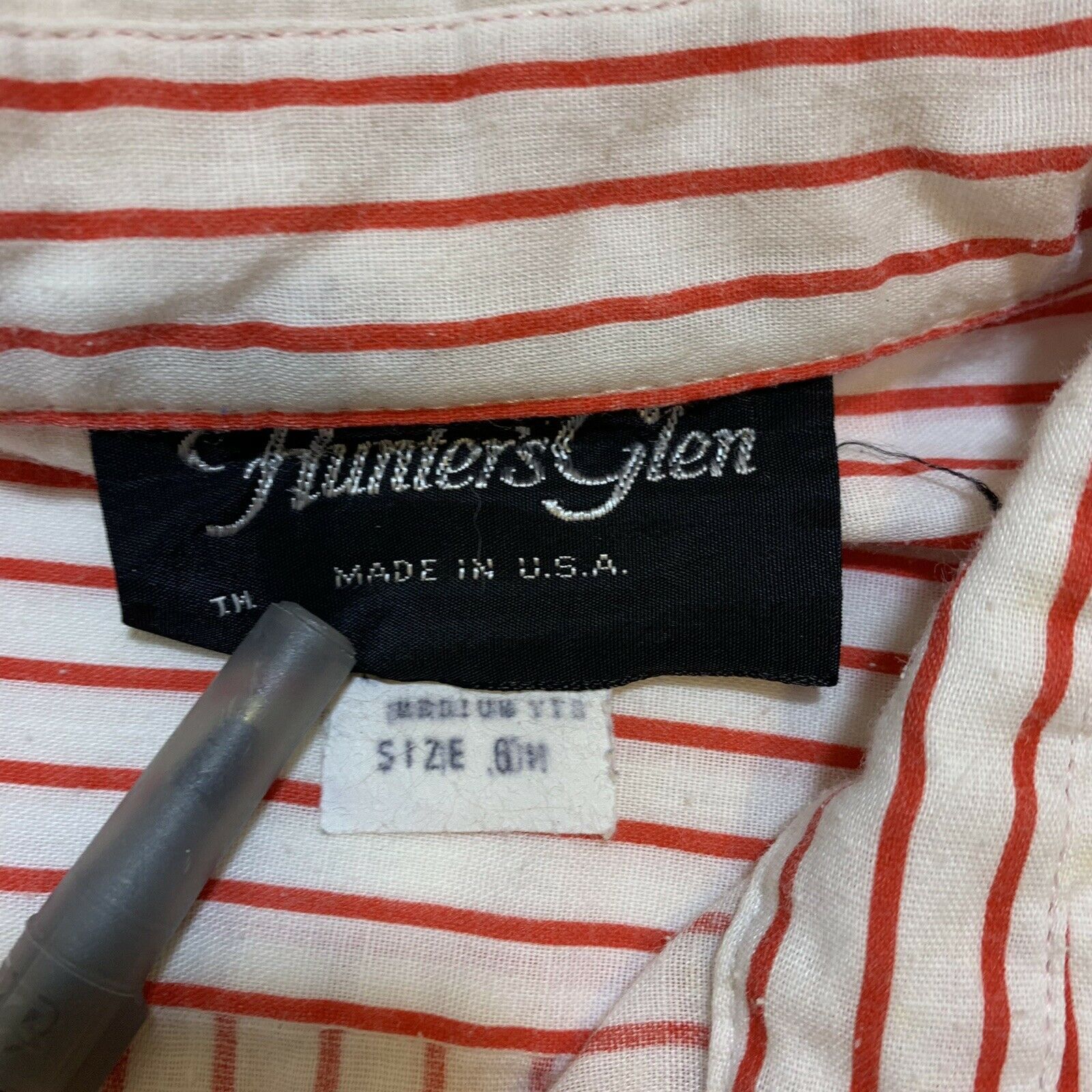Vintage Vintage 80s Hunters Glen Red White Striped Made in USA Shirt Size S / US 4 / IT 40 - 3 Thumbnail