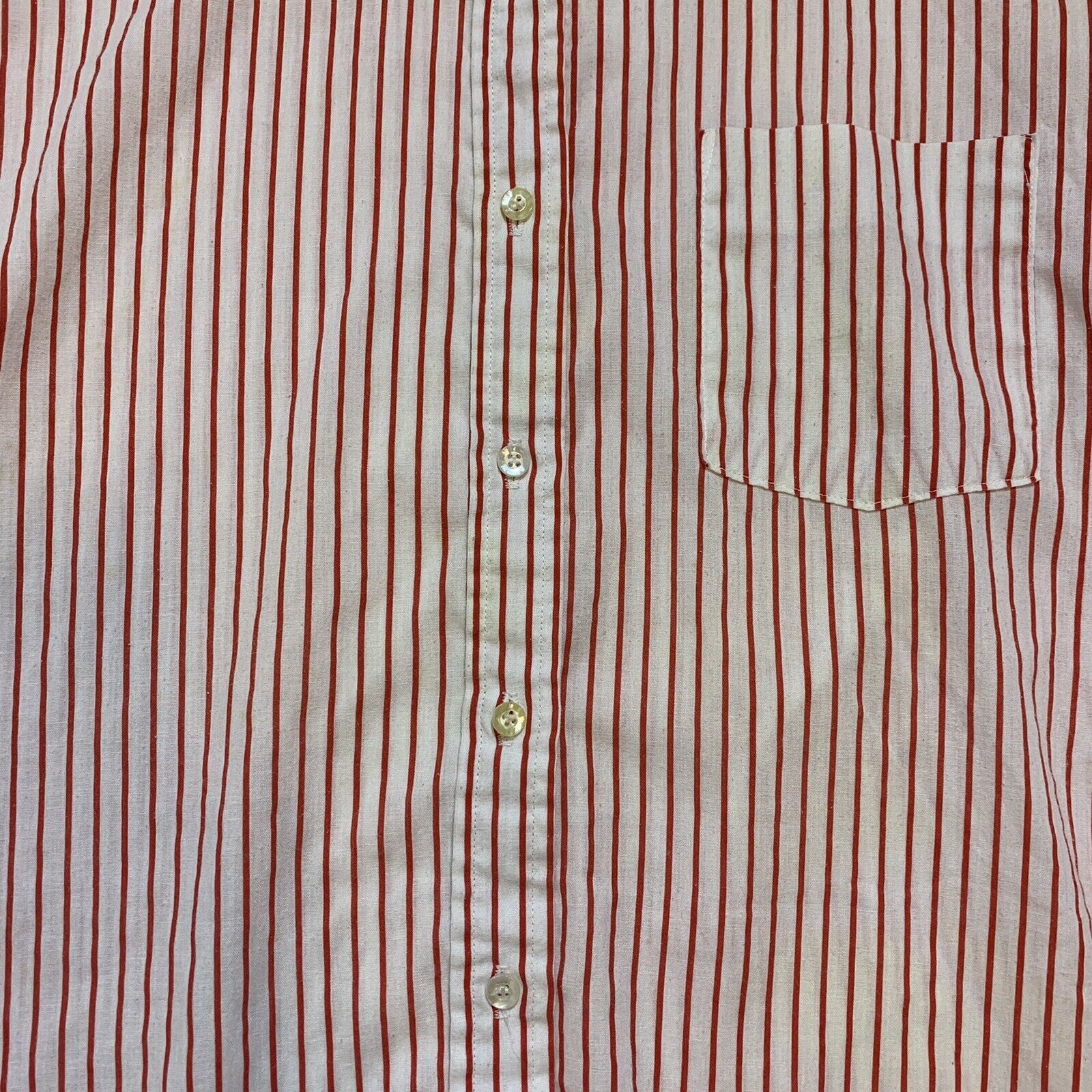 Vintage Vintage 80s Hunters Glen Red White Striped Made in USA Shirt Size S / US 4 / IT 40 - 2 Thumbnail