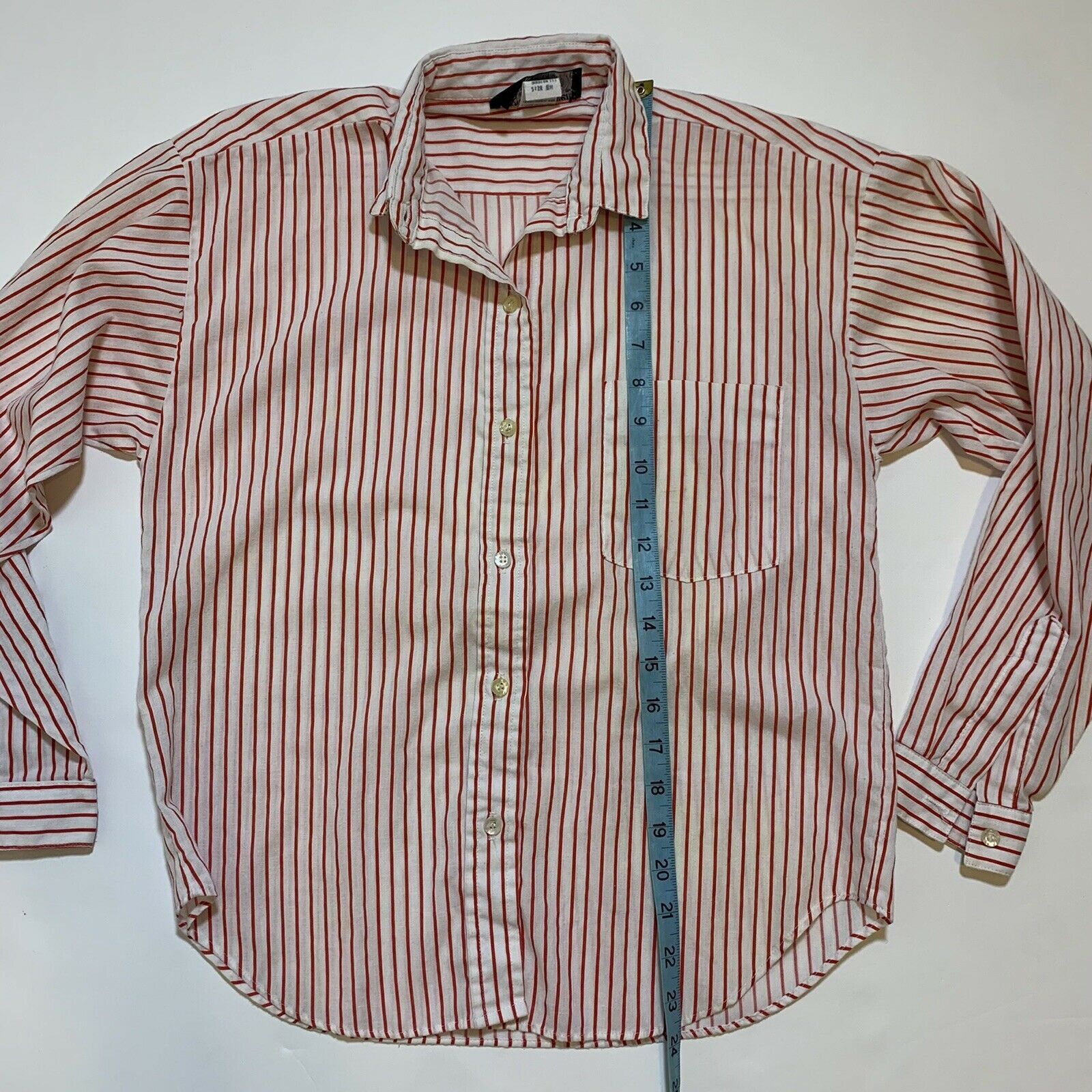 Vintage Vintage 80s Hunters Glen Red White Striped Made in USA Shirt Size S / US 4 / IT 40 - 7 Thumbnail