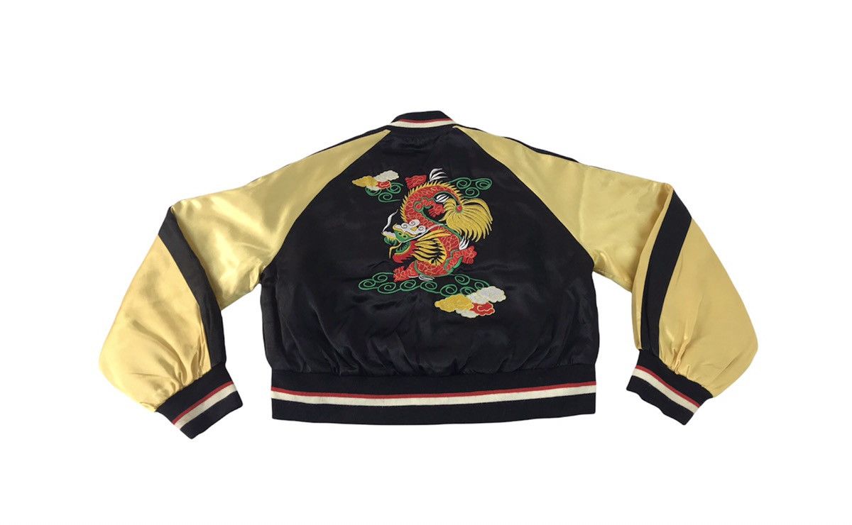 image of Sukajan Souvenir Jacket Junior Sweet Sukajan Embroidery Suka Jacket Dragon Fashion in Black, Women'