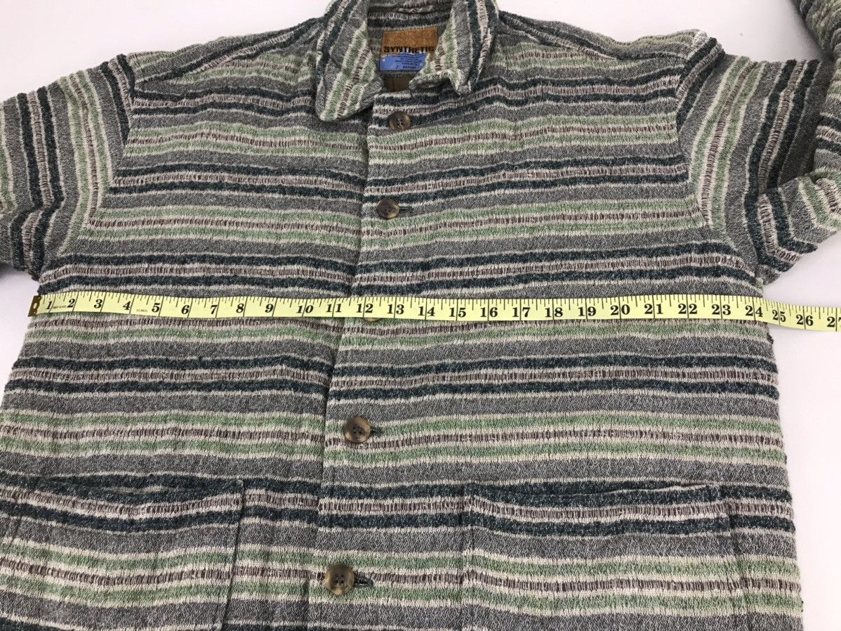 Vintage Vtg Synthetic Tapep Shirt Knit Striped Classic Streetwear Size US M / EU 48-50 / 2 - 4 Thumbnail