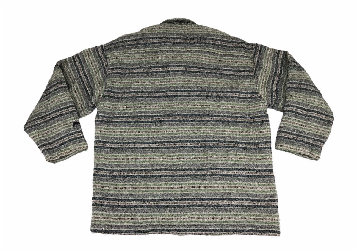 Vintage Vtg Synthetic Tapep Shirt Knit Striped Classic Streetwear Size US M / EU 48-50 / 2 - 2 Thumbnail