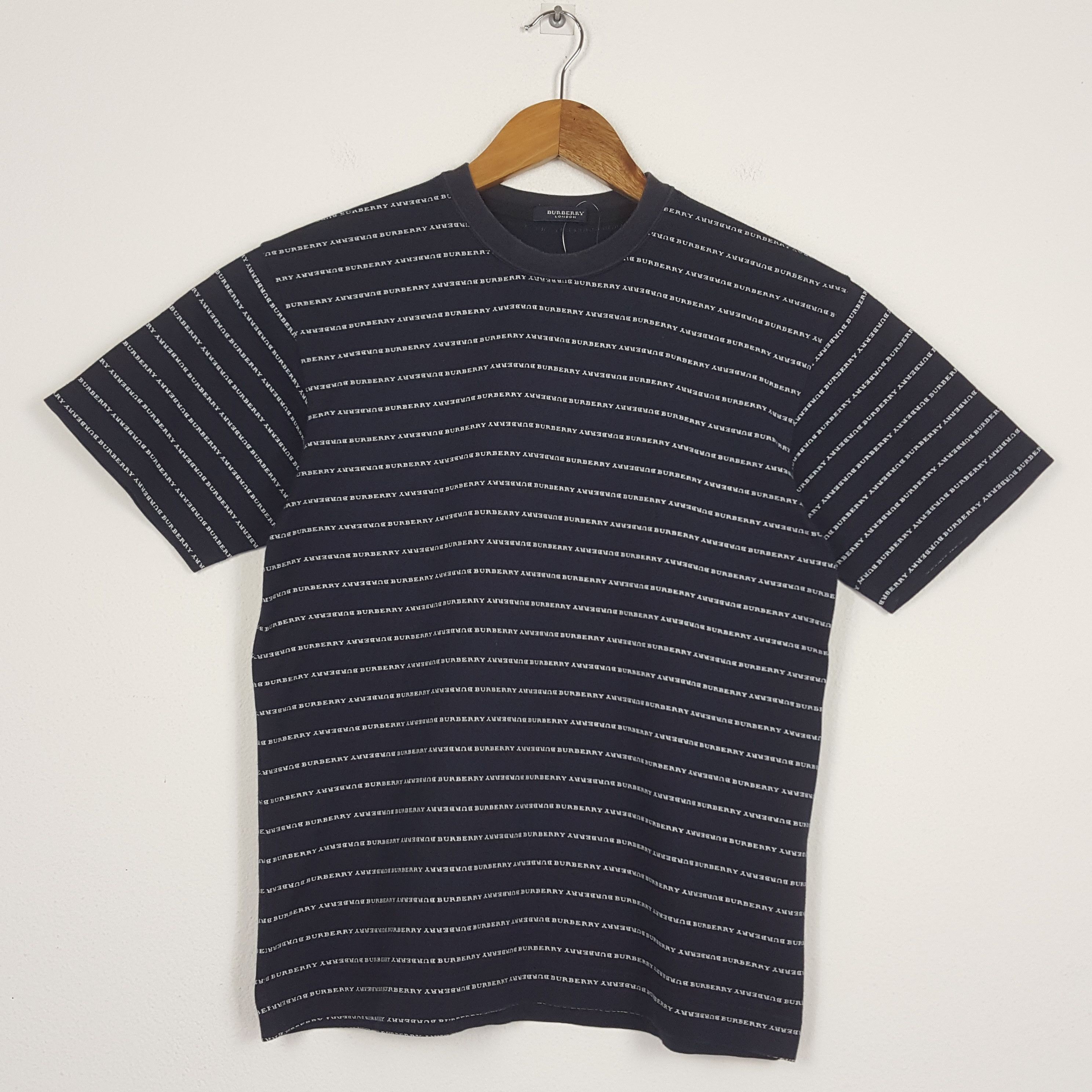Burberry × Vintage Vintage BURBERRY spell out full print t-shirt Size US M / EU 48-50 / 2 - 1 Thumbnail
