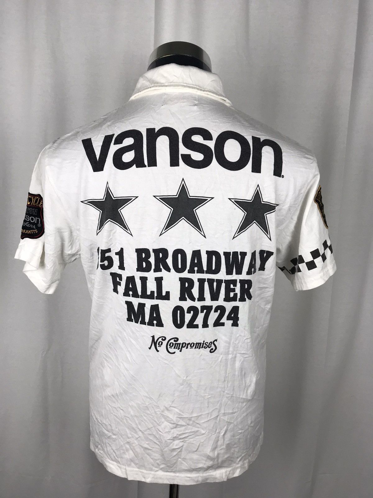 Vanson Leathers 🔥Spell Out Big Logo Vanson Motocycle Rider Polo Size US M / EU 48-50 / 2 - 1 Thumbnail