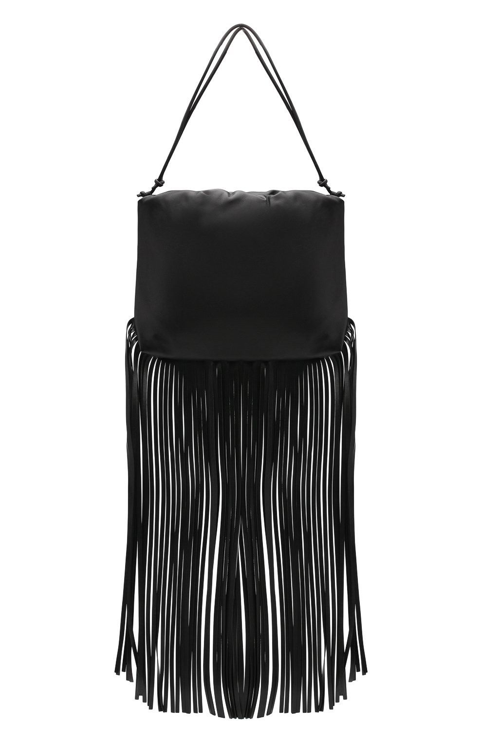 Bottega Veneta BOTTEGA VENETA The Fringe black leather pouch shoulder bag Size ONE SIZE - 1 Thumbnail