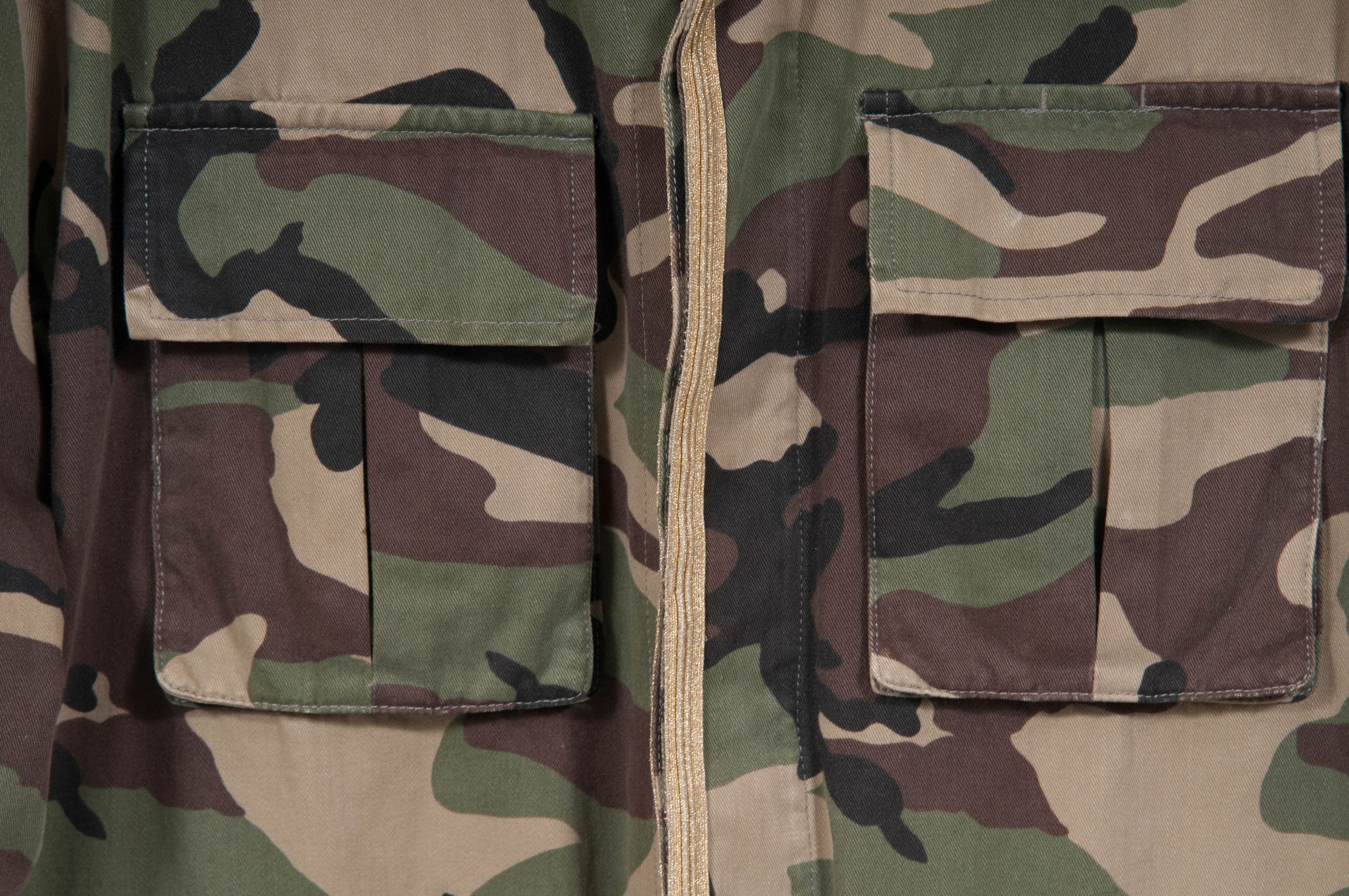 Saint Laurent Paris SS15 Gold Trimmed M65 Military Camo Field Jacket - 00398 Size US M / EU 48-50 / 2 - 3 Thumbnail