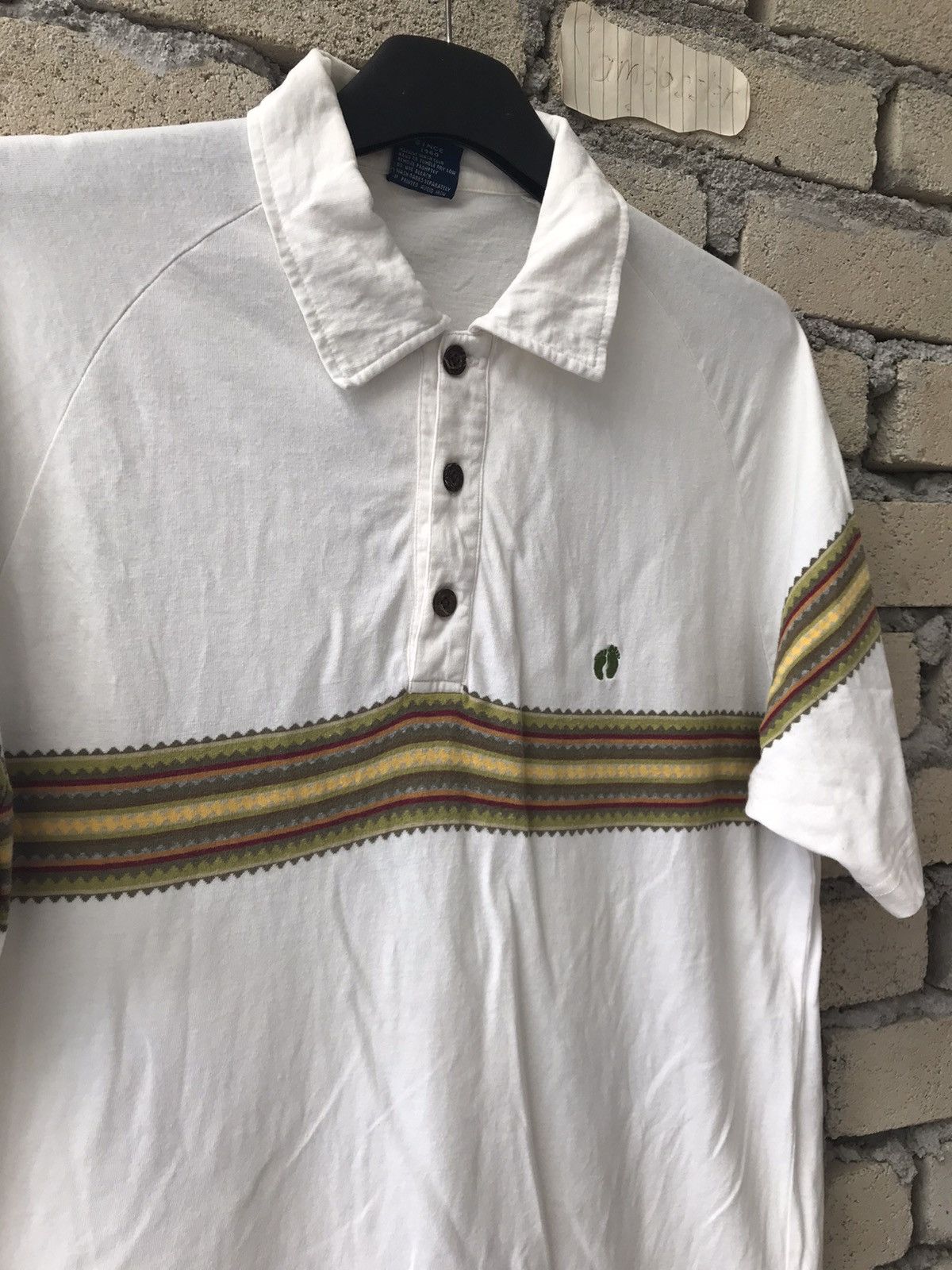 Hang Ten × Japanese Brand Vintage Hang Ten Polo Tee Multicolour Stripes Design Size US L / EU 52-54 / 3 - 2 Thumbnail