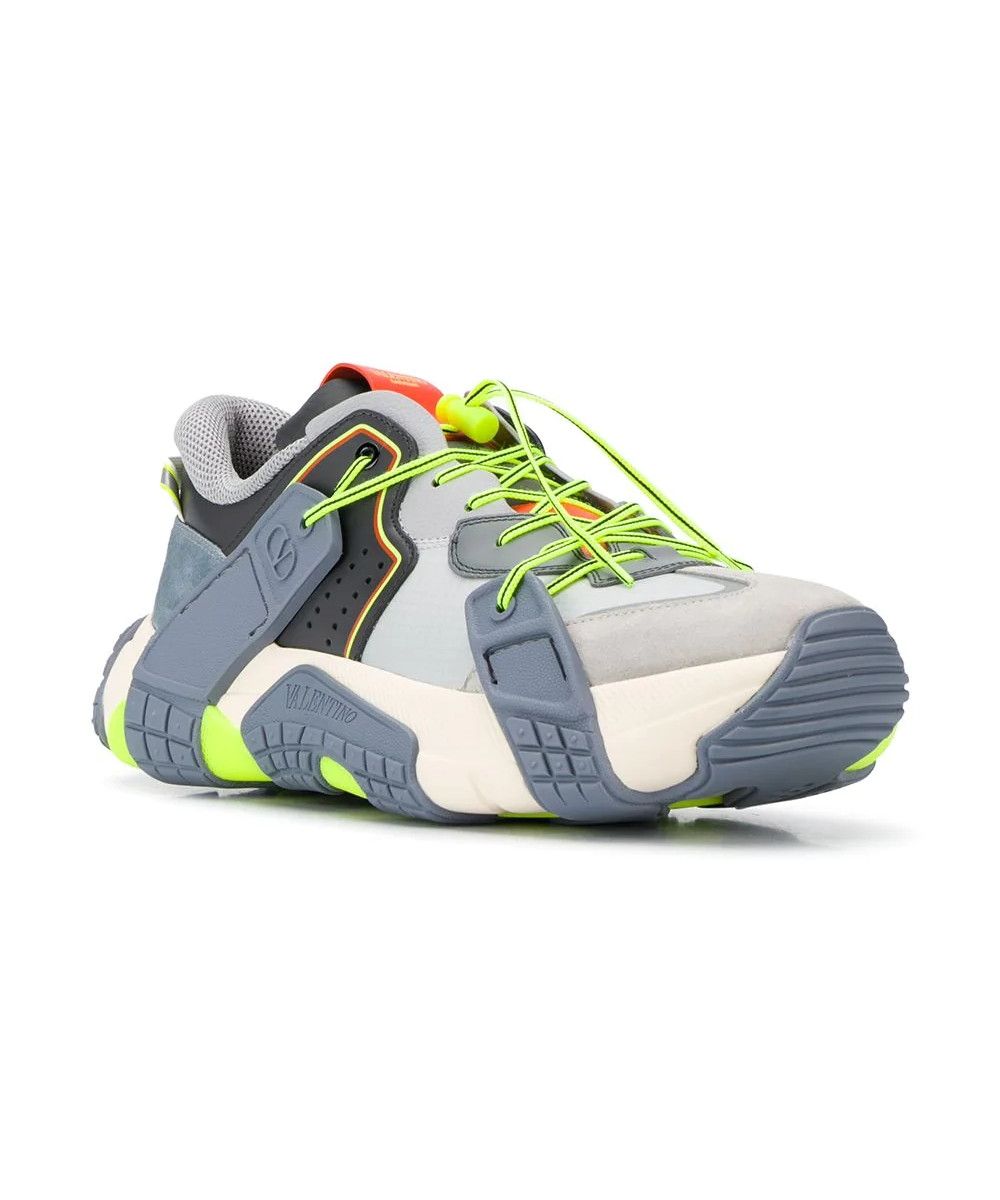 Valentino VALENTINO The Wod gray suede leather chunky sneakers 9 42 Size US 9 / EU 42 - 1 Thumbnail