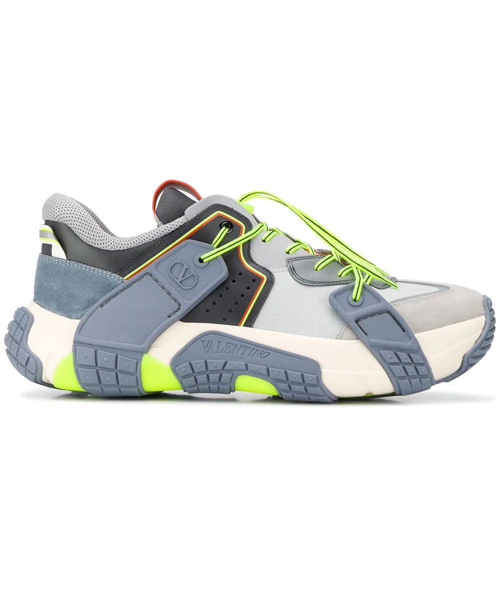 Valentino VALENTINO The Wod gray suede leather chunky sneakers 9 42 Size US 9 / EU 42 - 2 Thumbnail