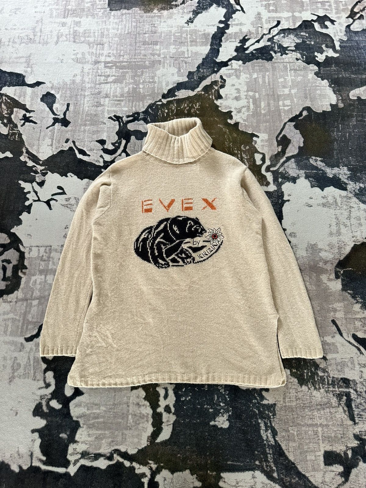 Krizia Uomo × Vintage 1990s Evex by Krizia mocks wools sweater Size US M / EU 48-50 / 2 - 5 Thumbnail
