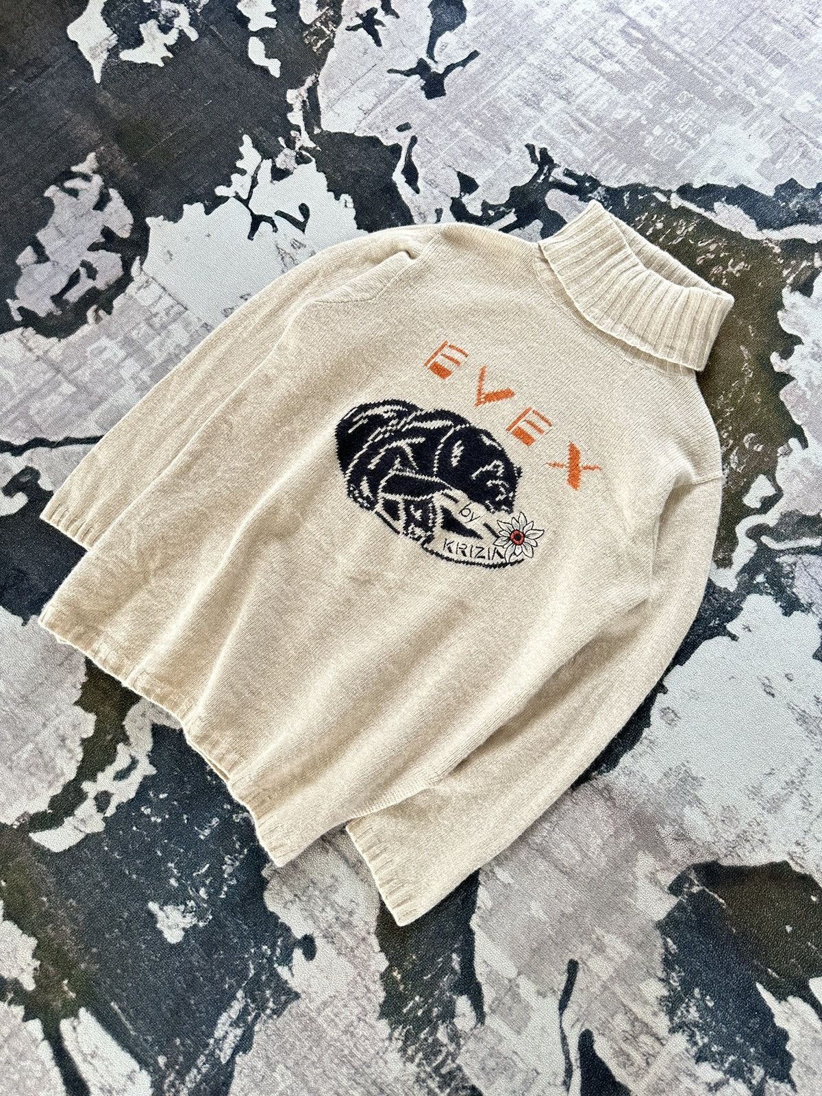 Krizia Uomo × Vintage 1990s Evex by Krizia mocks wools sweater Size US M / EU 48-50 / 2 - 2 Thumbnail