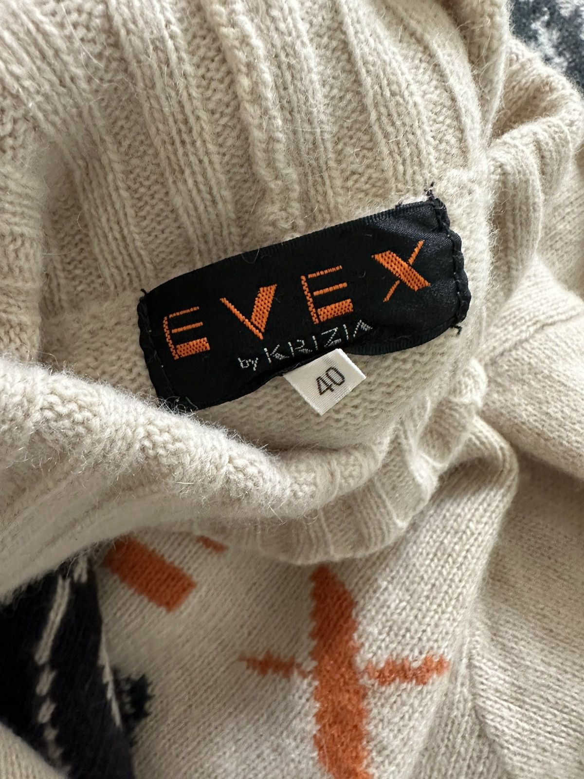 Krizia Uomo × Vintage 1990s Evex by Krizia mocks wools sweater Size US M / EU 48-50 / 2 - 8 Thumbnail
