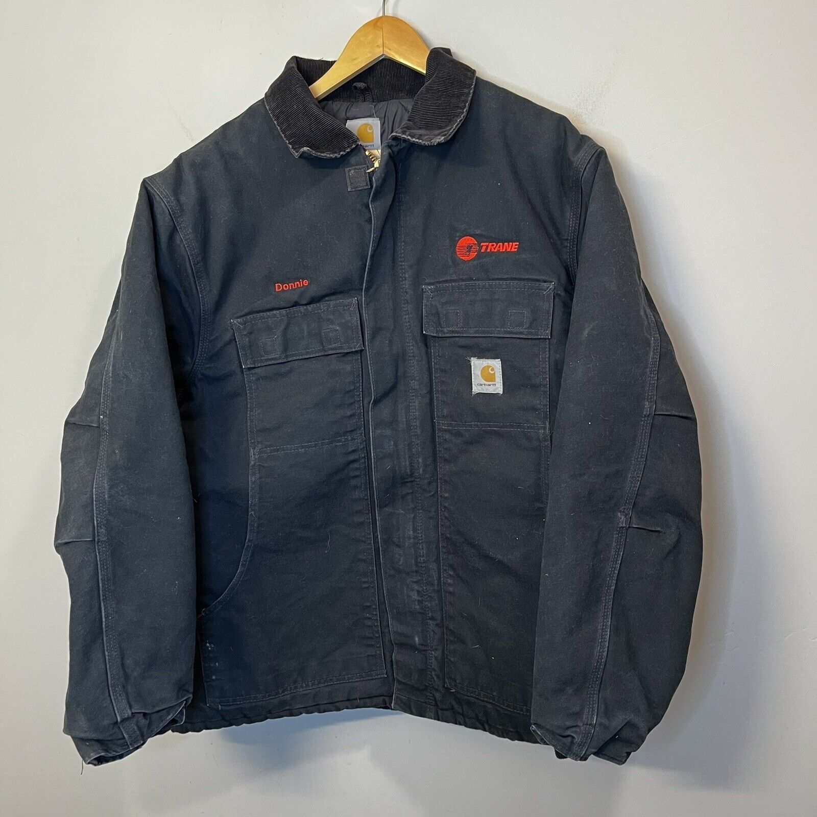 Carhartt Traditional Jacket Duck Work Jacket Men's L size cotton black type Vintage Second Hand
