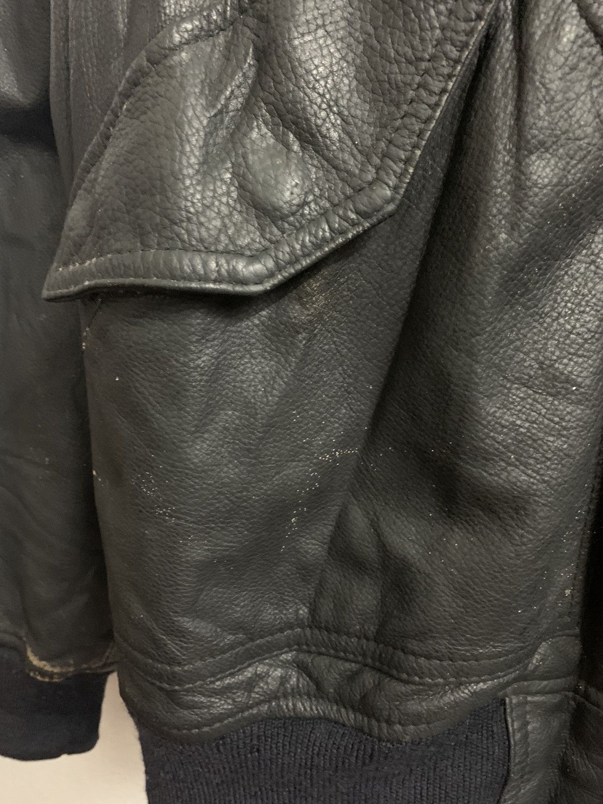 Japanese Brand Vintage 60s Dog Fight Leather Bomber Jacket Size US M / EU 48-50 / 2 - 14 Thumbnail