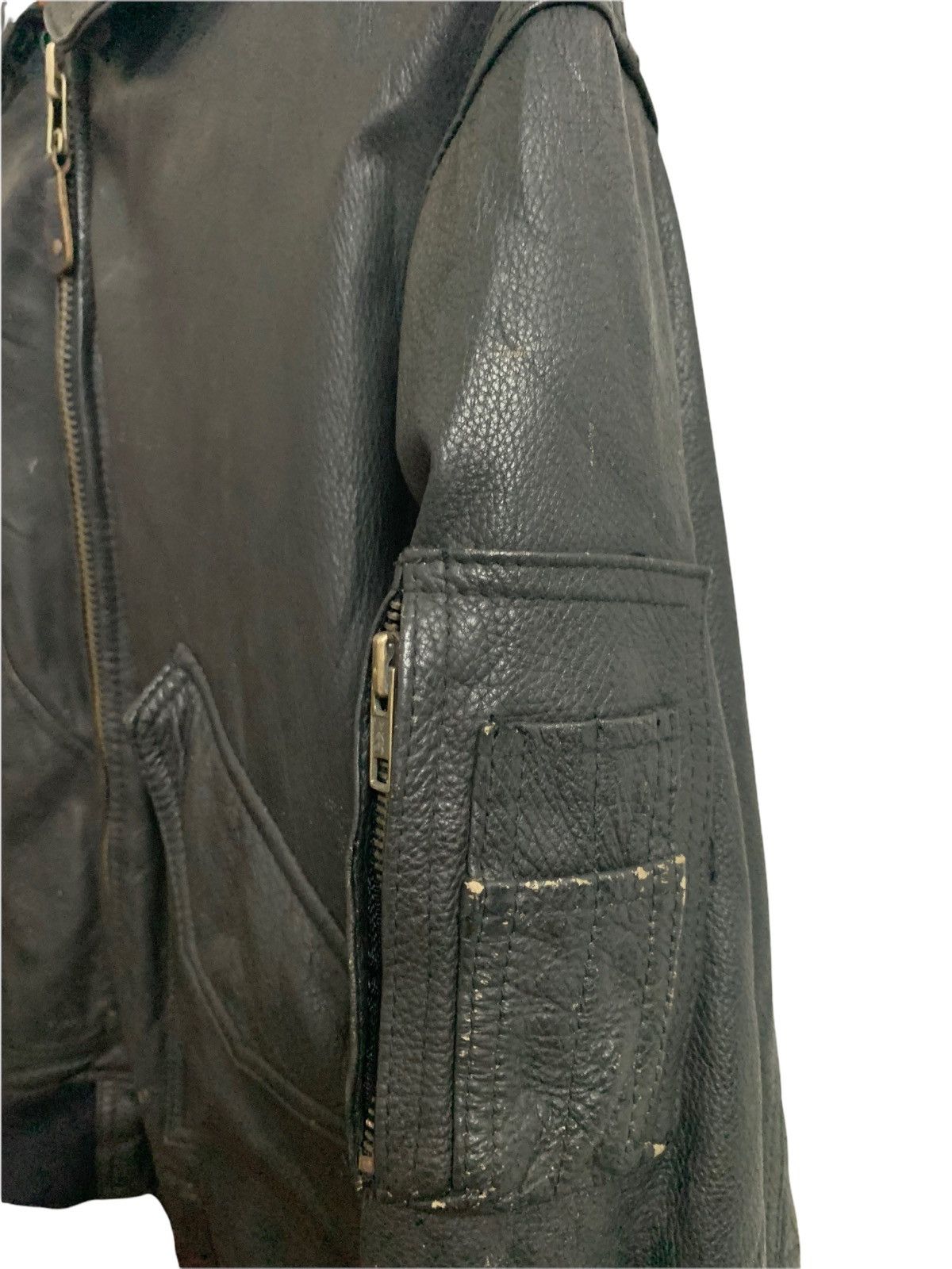 Japanese Brand Vintage 60s Dog Fight Leather Bomber Jacket Size US M / EU 48-50 / 2 - 9 Thumbnail