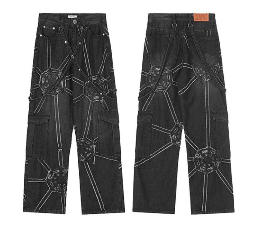 image of Archival Clothing x Avant Garde Web Opium Style Denim in Black, Men's (Size 30)