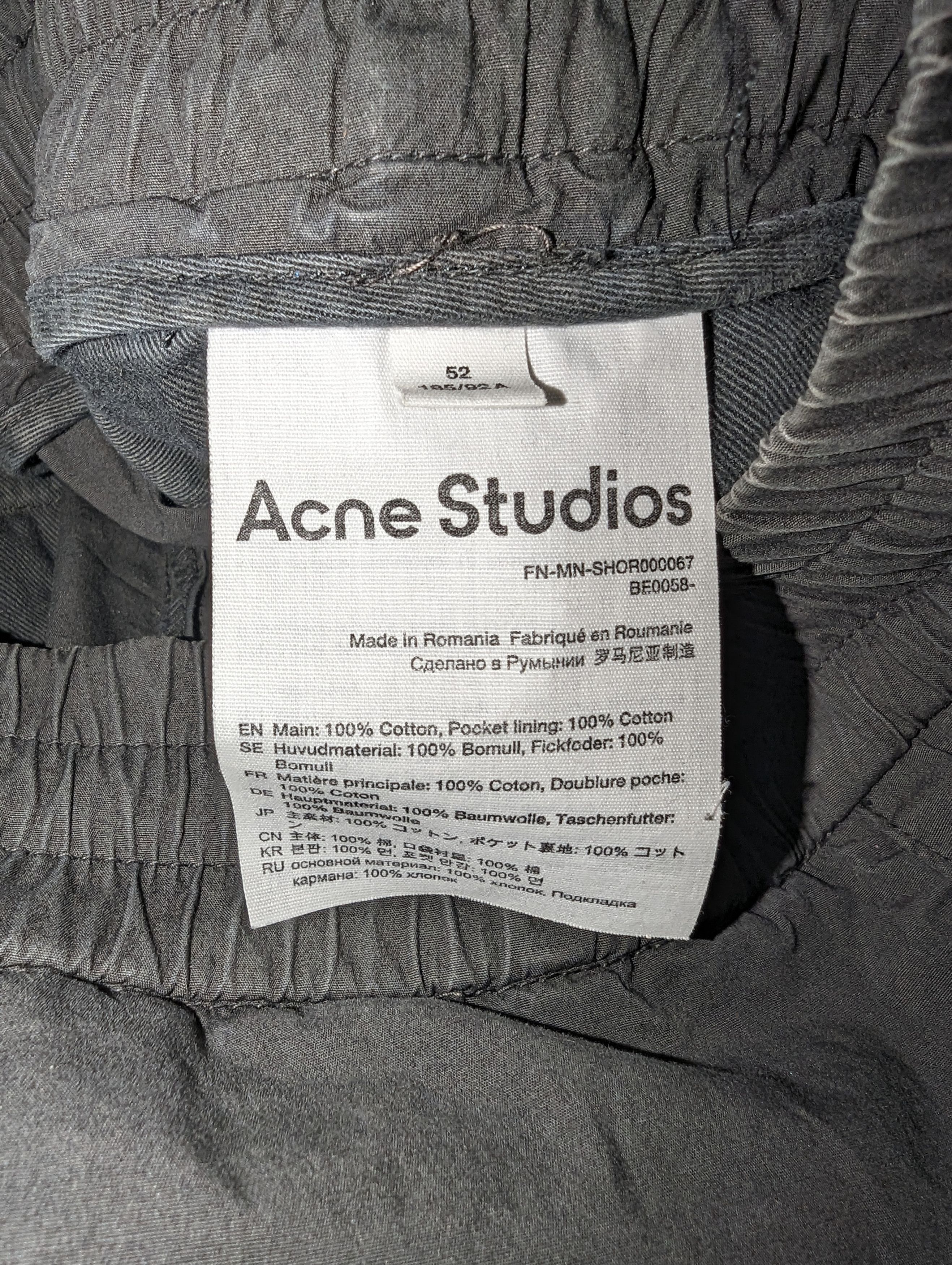 Acne Studios ACNE STUDIOS Washed Faded Cotton Shorts Size US 36 / EU 52 - 10 Thumbnail