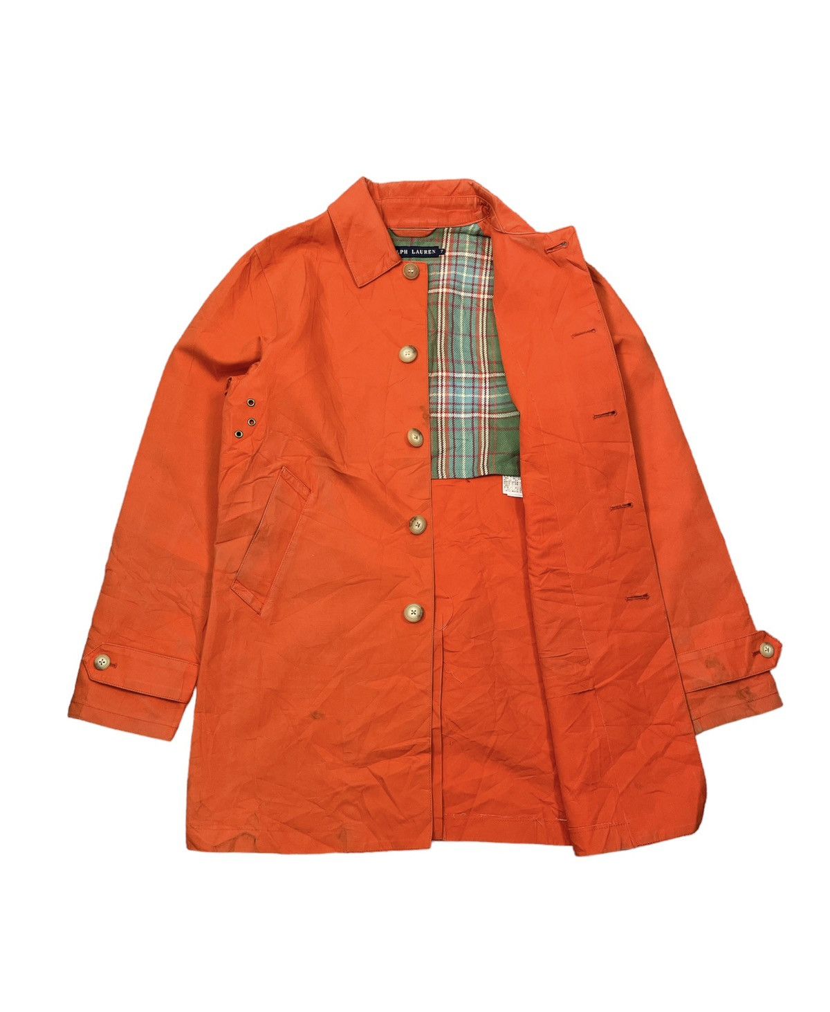 Ralph Lauren Vintage Ralph Lauren Waxed Jacket Coat Plaid Lined Size US S / EU 44-46 / 1 - 1 Thumbnail