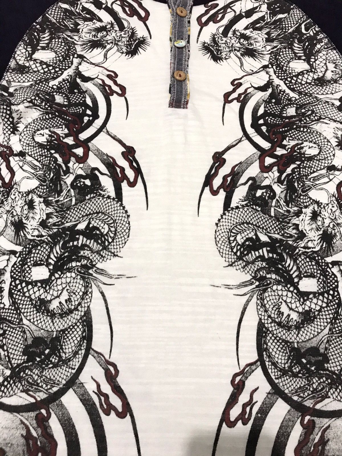 20471120 Vintage Sukajan Dragon Tattoos Yakuza Harajuku Style Size US L / EU 52-54 / 3 - 3 Thumbnail