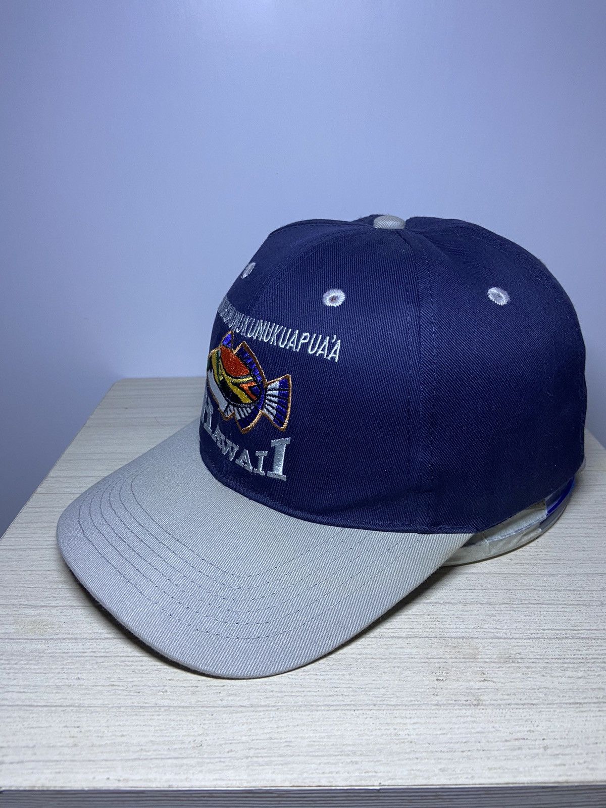 Vintage HUMUHUMUNUKUNUKUAPU’A HAWAII FISH VINTAGE VELCRO HAT CAP Size ONE SIZE - 4 Thumbnail