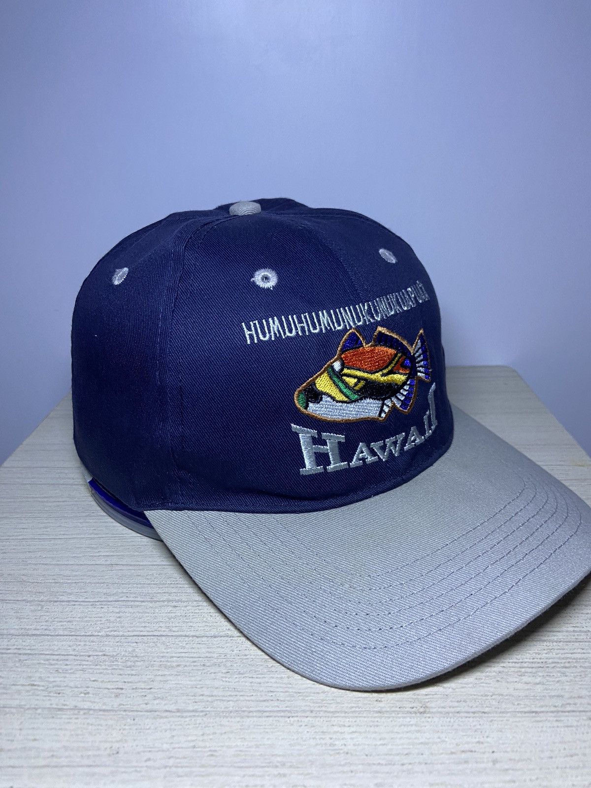 Vintage HUMUHUMUNUKUNUKUAPU’A HAWAII FISH VINTAGE VELCRO HAT CAP Size ONE SIZE - 3 Thumbnail