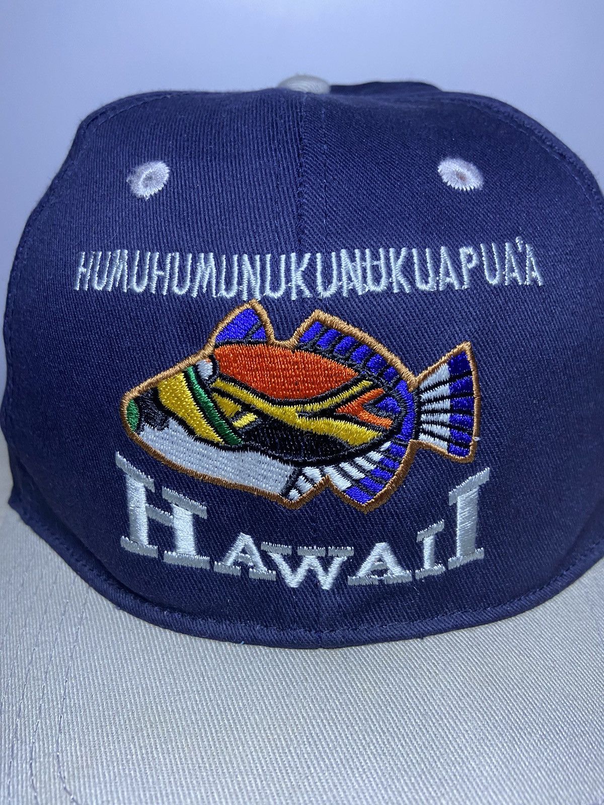 Vintage HUMUHUMUNUKUNUKUAPU’A HAWAII FISH VINTAGE VELCRO HAT CAP Size ONE SIZE - 2 Thumbnail
