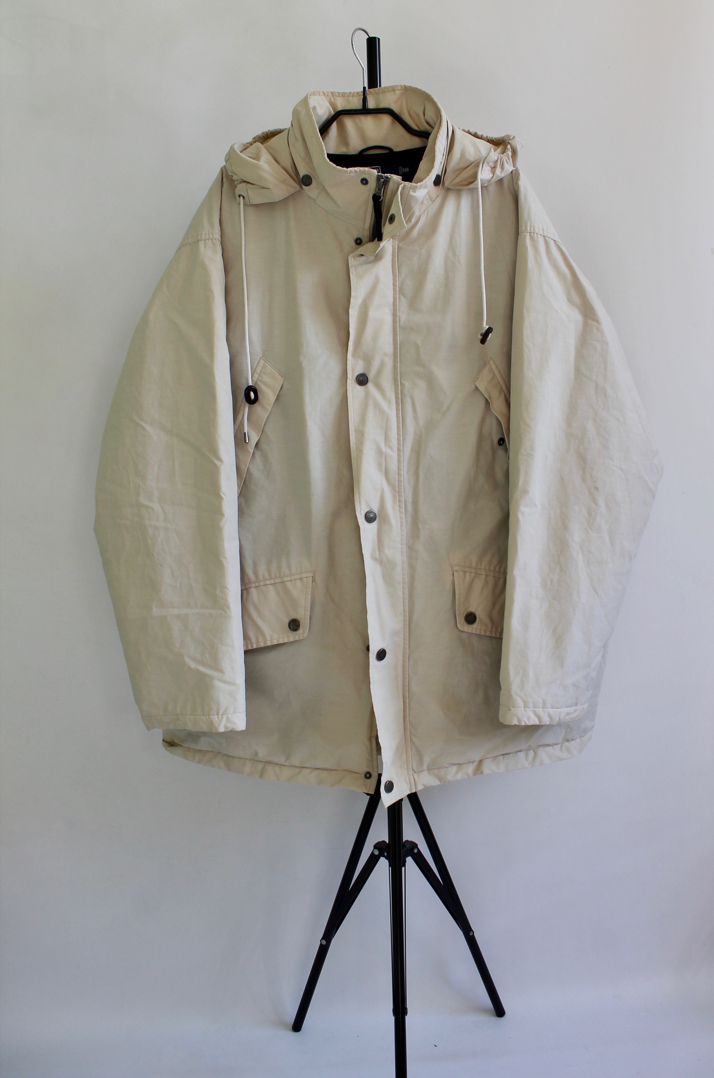 Polo Ralph Lauren 90's Vintage Polo Ralph Lauren Hooded Jacket Beige Size US XXL / EU 58 / 5 - 1 Thumbnail