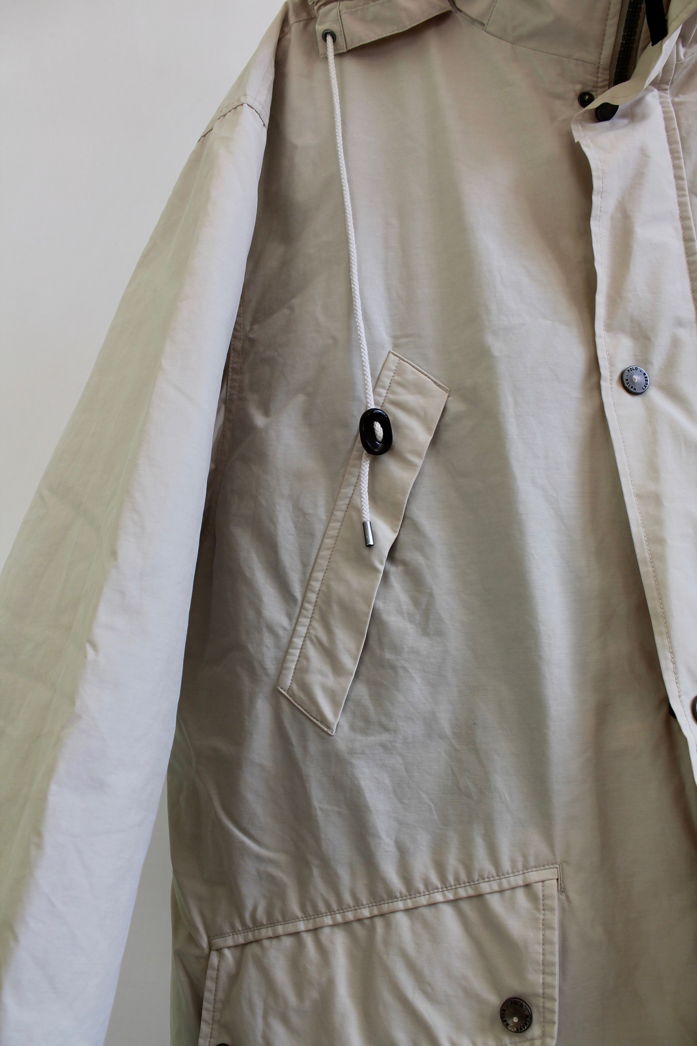 Polo Ralph Lauren 90's Vintage Polo Ralph Lauren Hooded Jacket Beige Size US XXL / EU 58 / 5 - 4 Thumbnail
