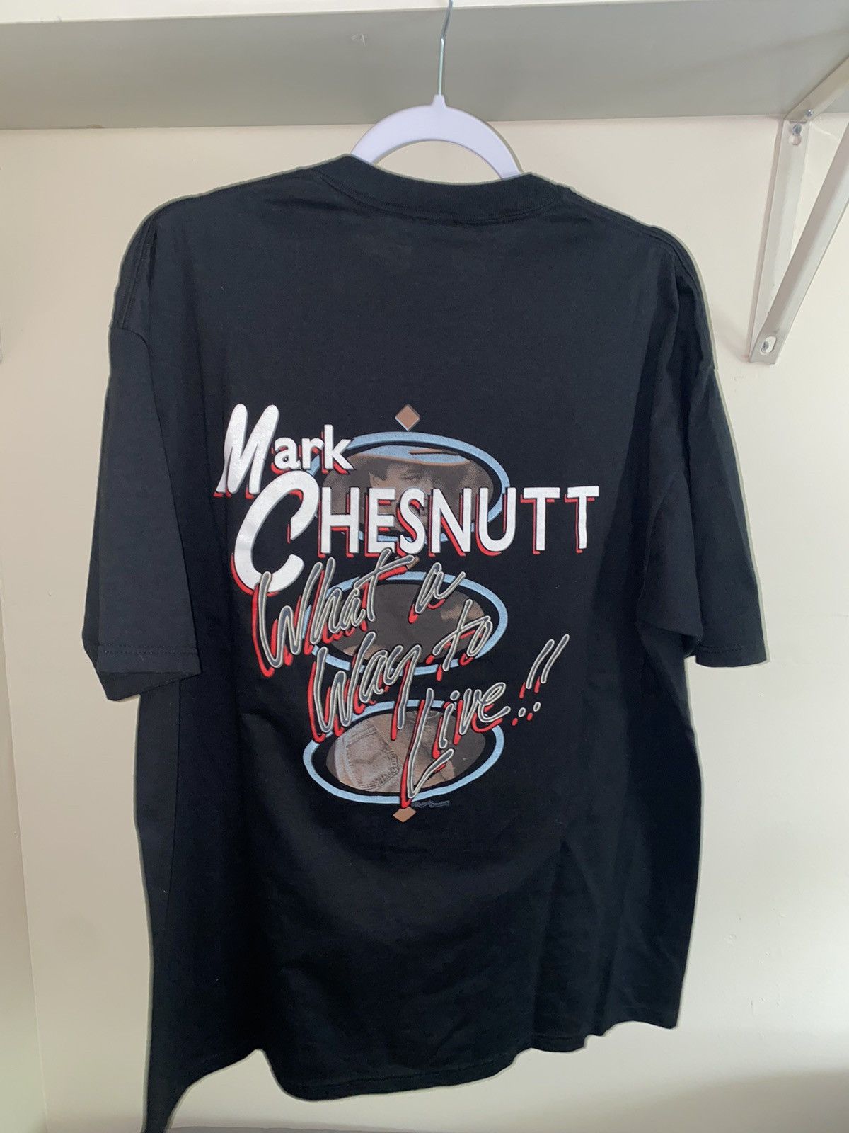 Vintage *RARE* Vintage Mark Chesnutt Tee Size US XL / EU 56 / 4 - 2 Thumbnail