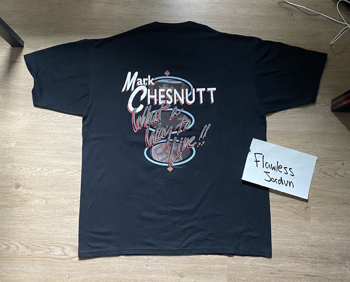 Vintage *RARE* Vintage Mark Chesnutt Tee Size US XL / EU 56 / 4 - 4 Thumbnail